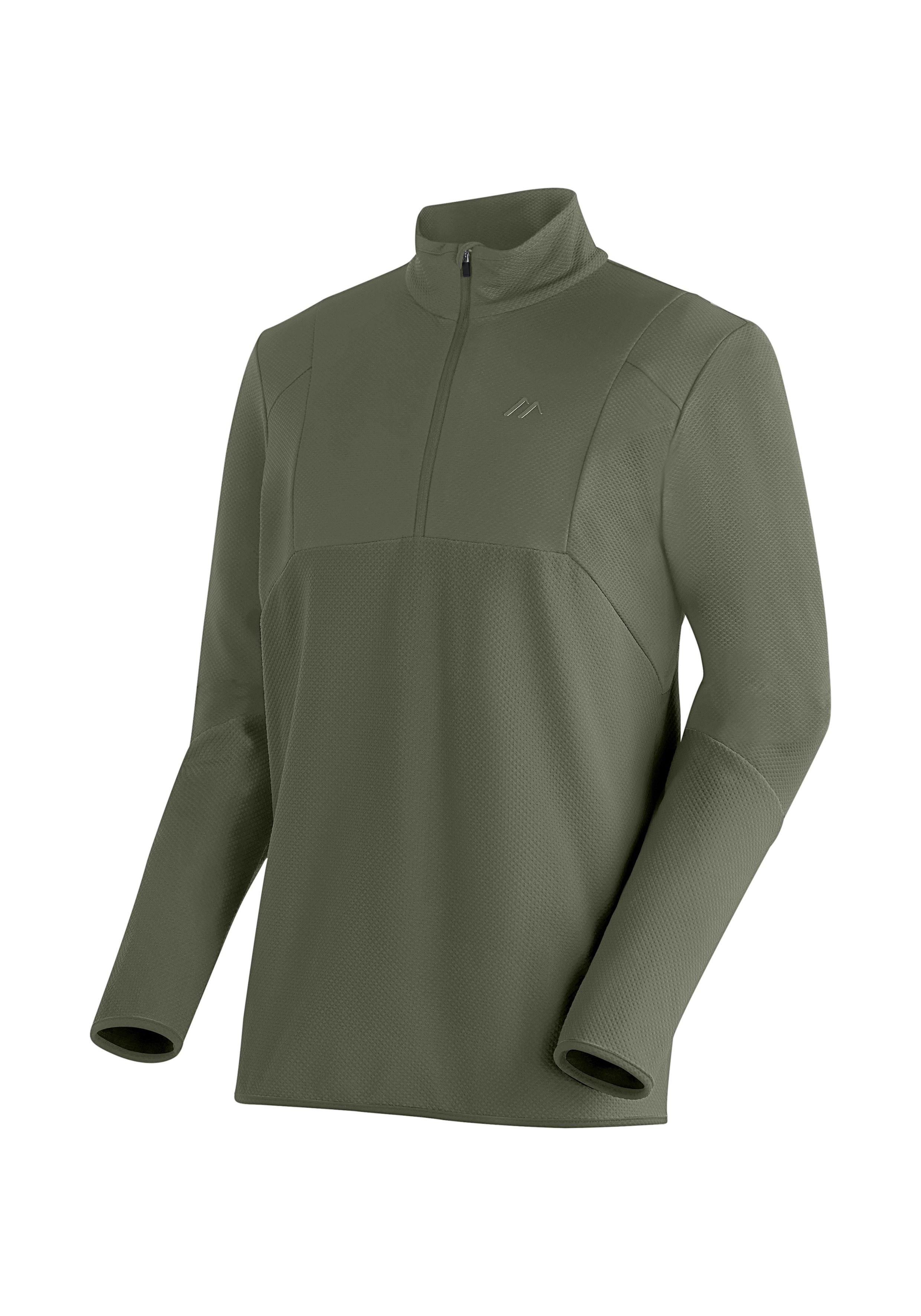 Lipno HZ M Pullover, Fleece, Lagenlook, Olive, Reißverschluss