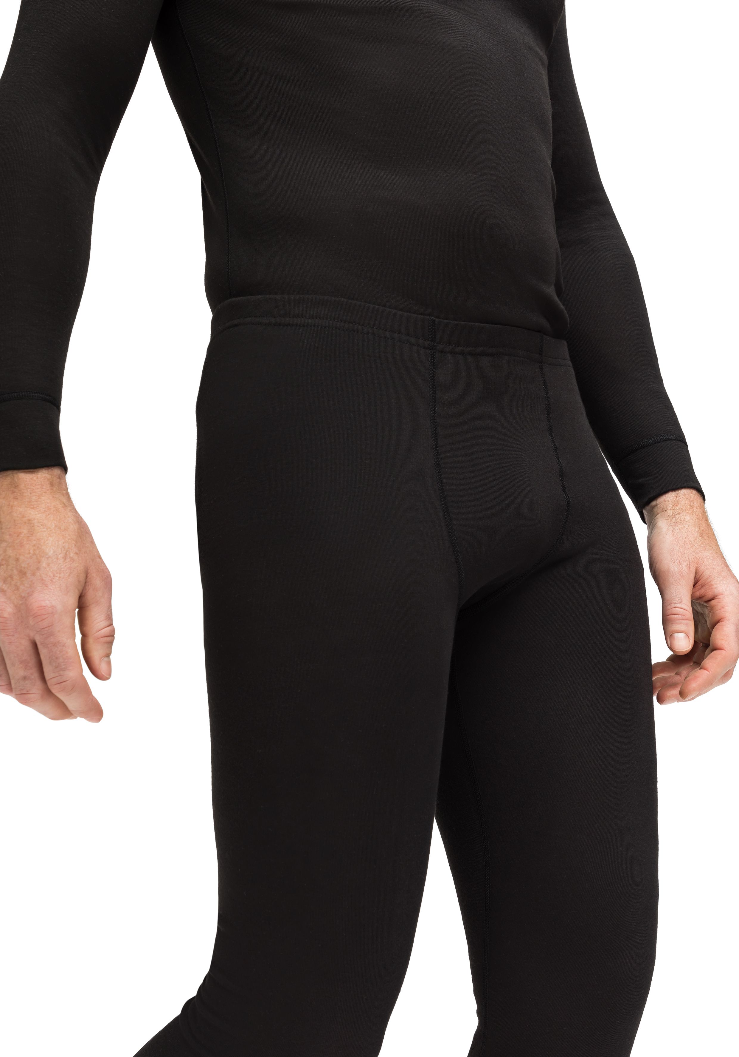 He-U-Shirt 1/1 Arm leggings, schwarz, eng, dehnbar, lang