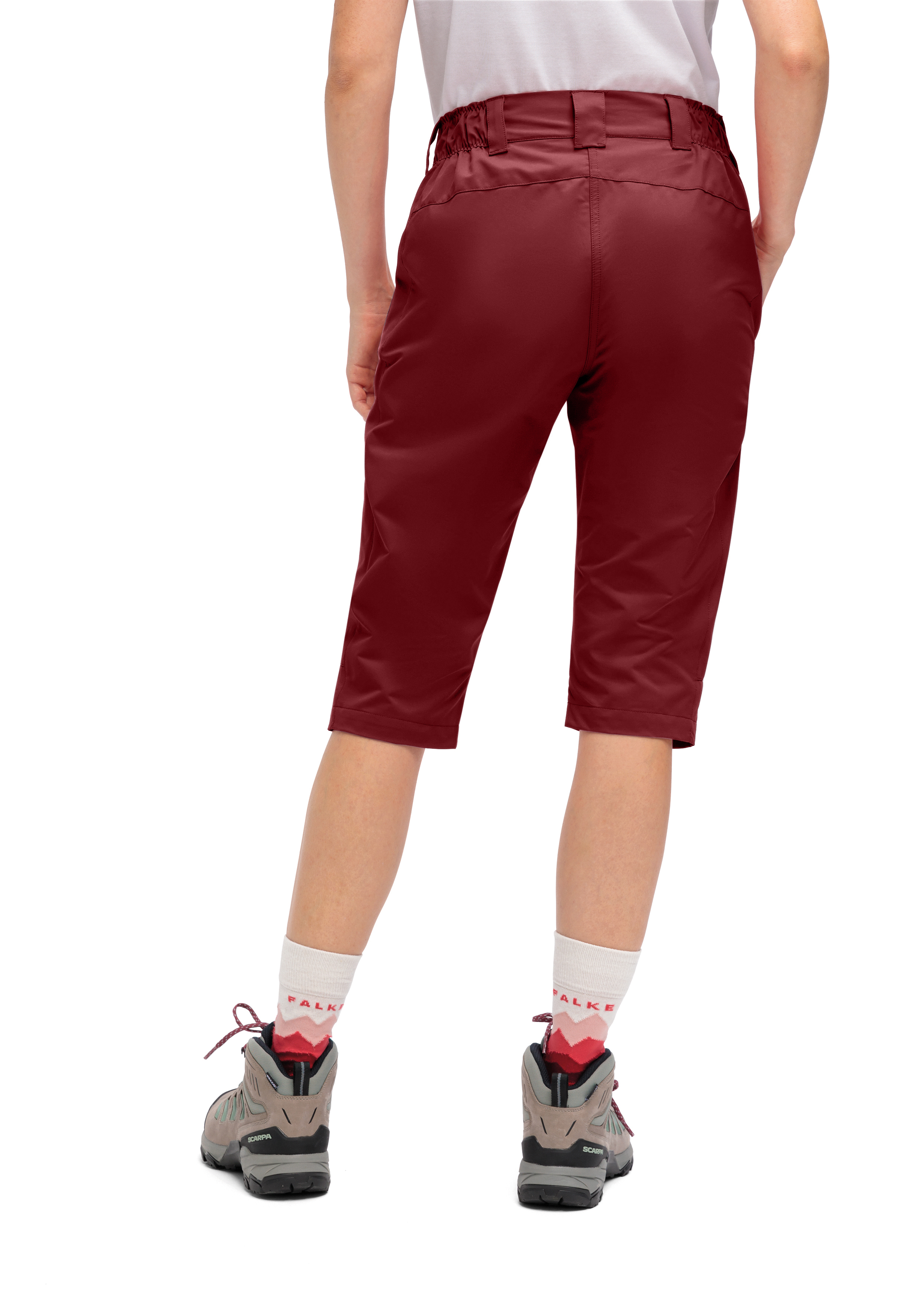 Hose, Capri-Hose, Burgunderrot, Harbor-Feinstruktur, Sporthose