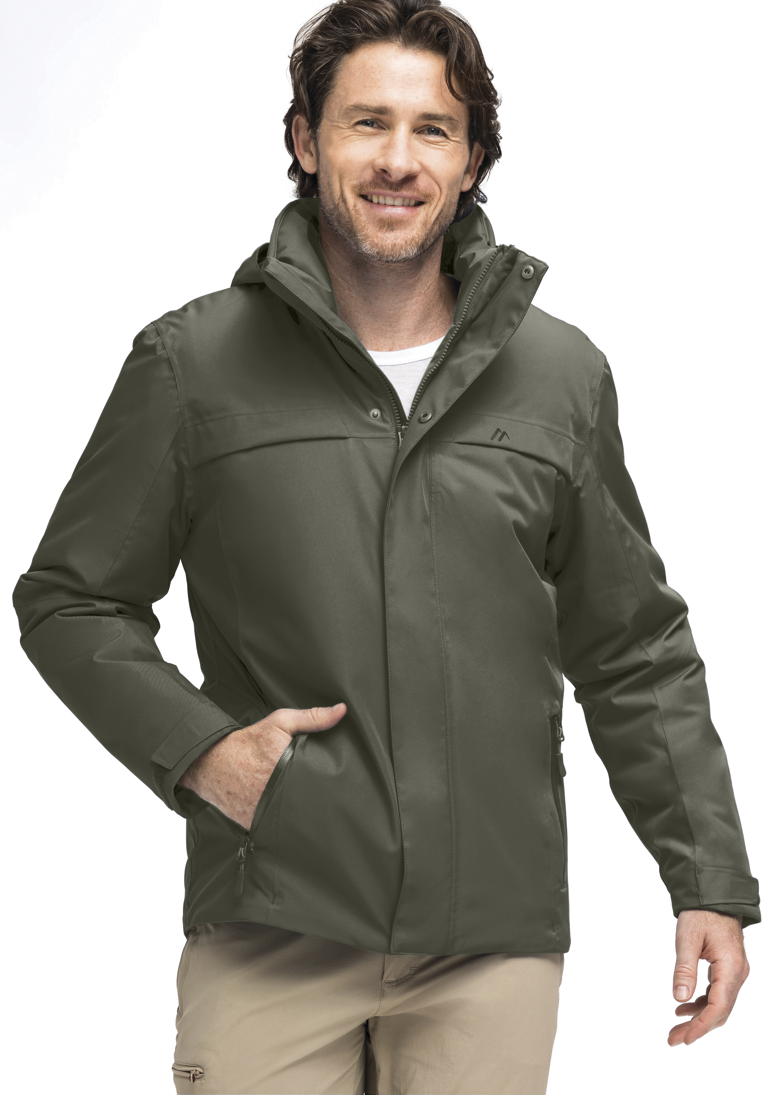 Peyor M jacke, windbreaker, olivgrün, reissverschluss, taschen