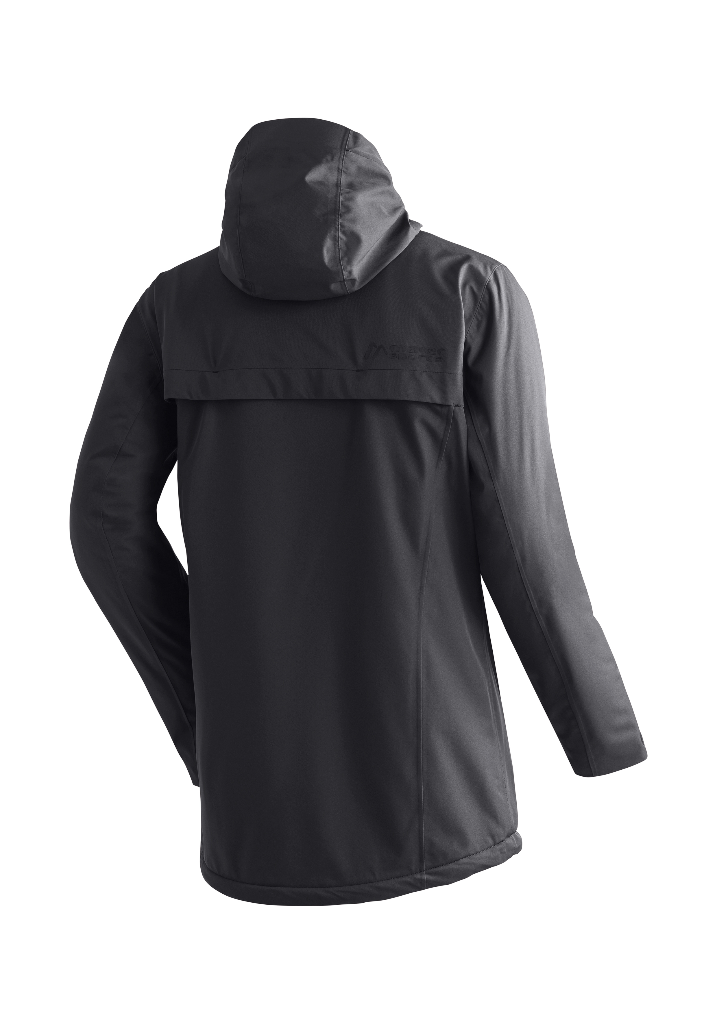 Peyor long Hoodie, Hooded jacket, Softshell, Dunkelgrau, Regenjacke