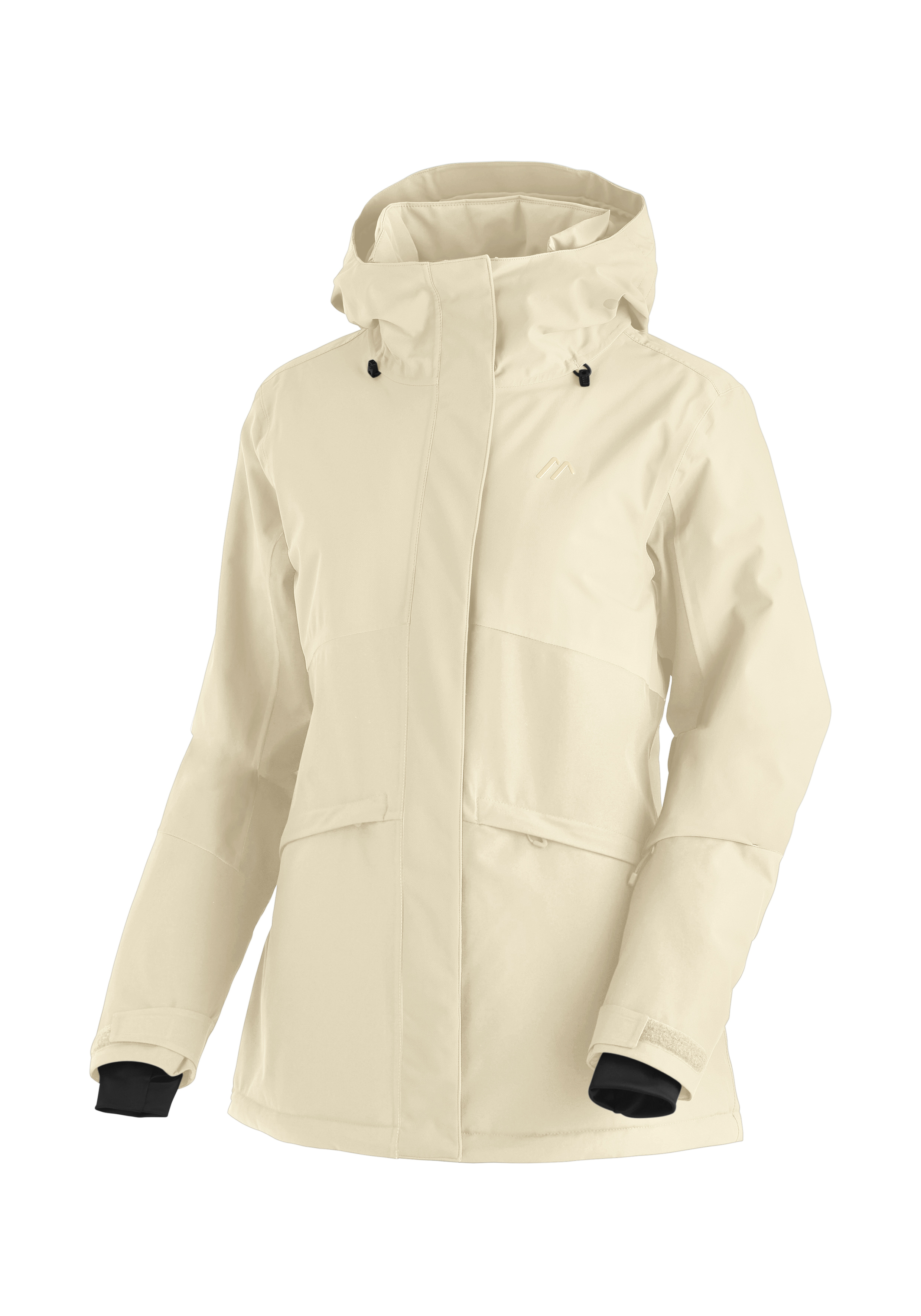 Poiana Jacke, Mantel?, Beige, Stehkragen, Kapuze