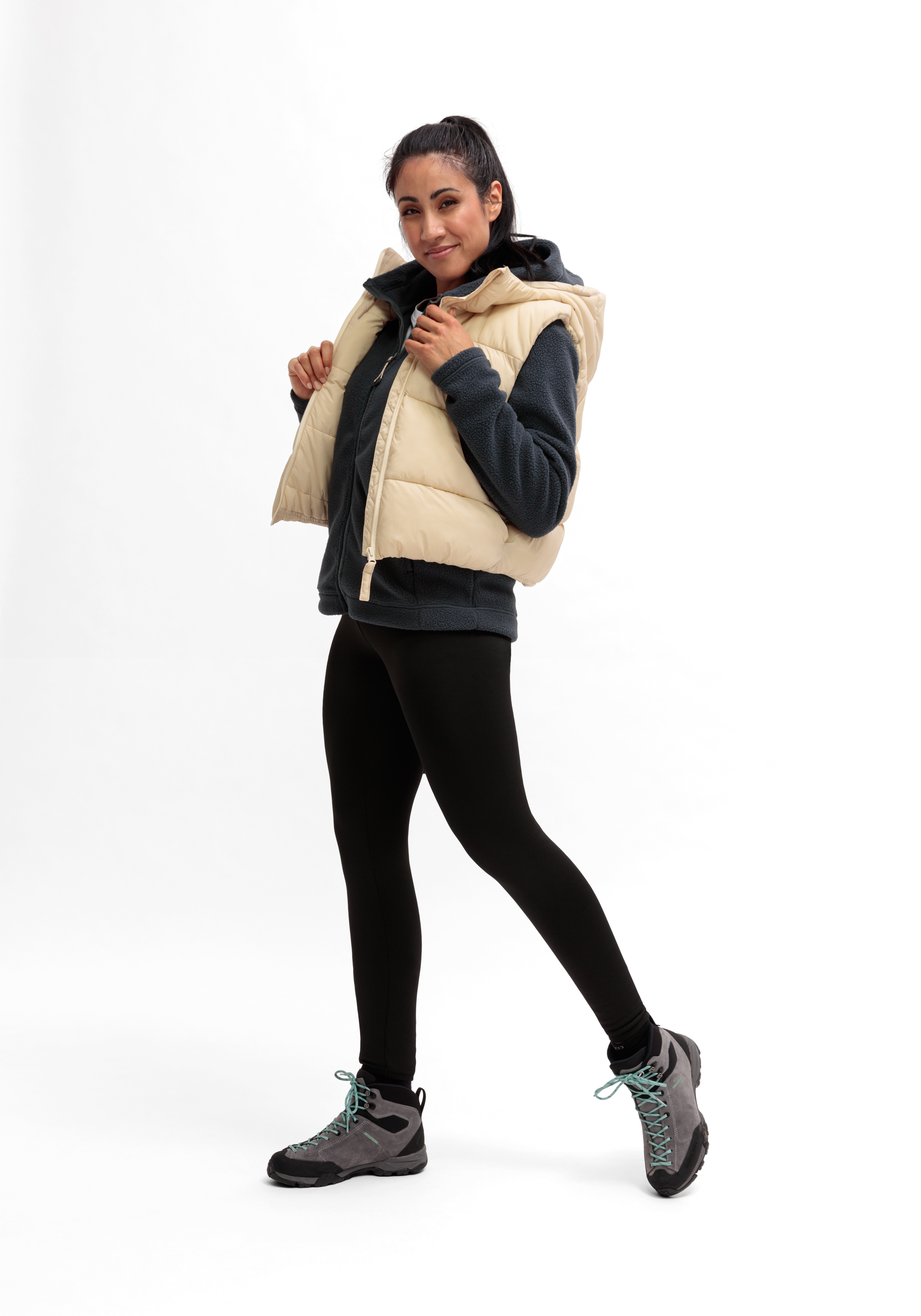 WinterWrap W Langarm, Schuh, Mantel, Weste, Jacke, Samtweste, Gesteppte Weste, Beige Weste, Hoodie/Hoody, Sneaker Boots