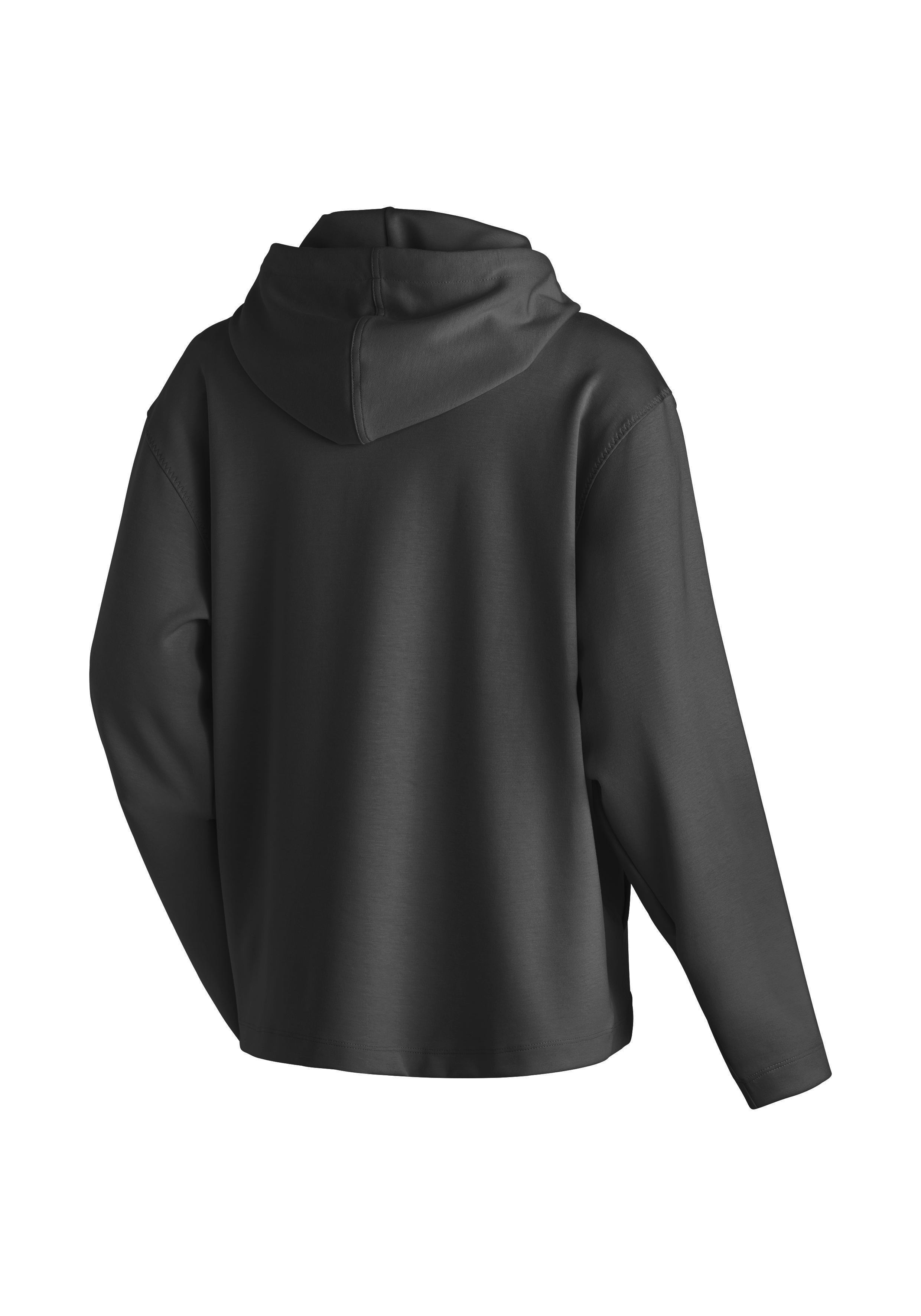 hoodie, hooded, longsleeve, dunkelgrau, rückansicht