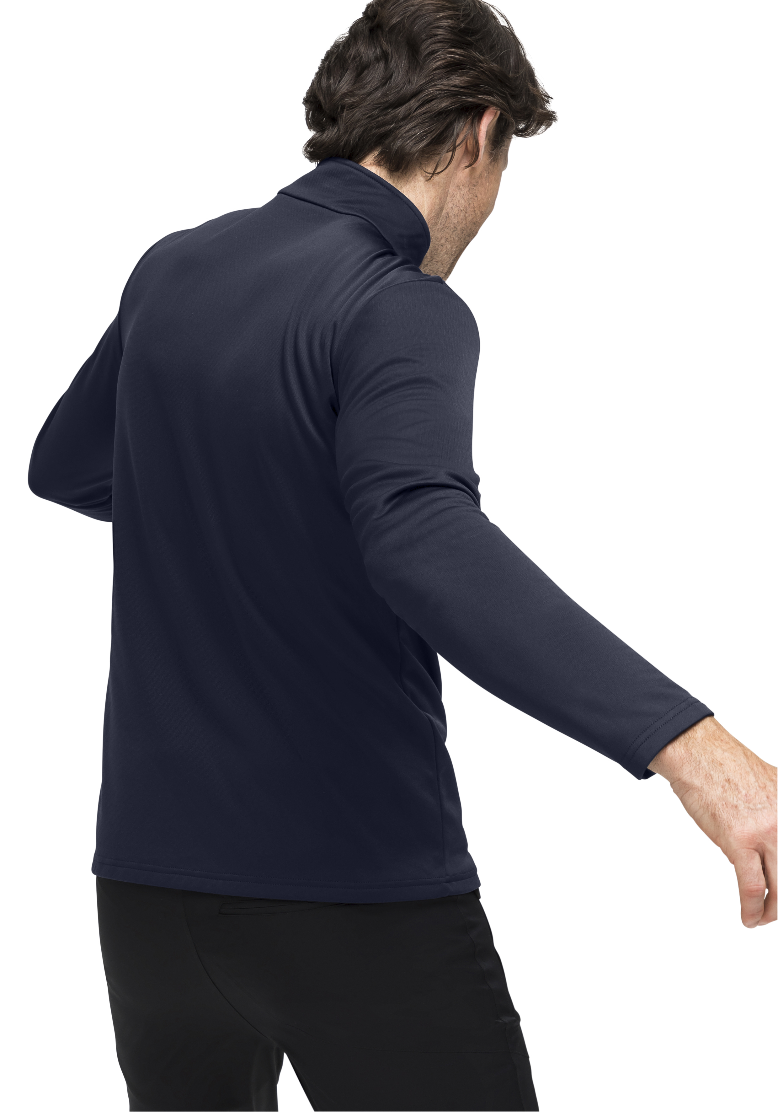Felix Langarmshirt, Navy Blau, Sportshirt, Glatter Stoff, Rekorderm