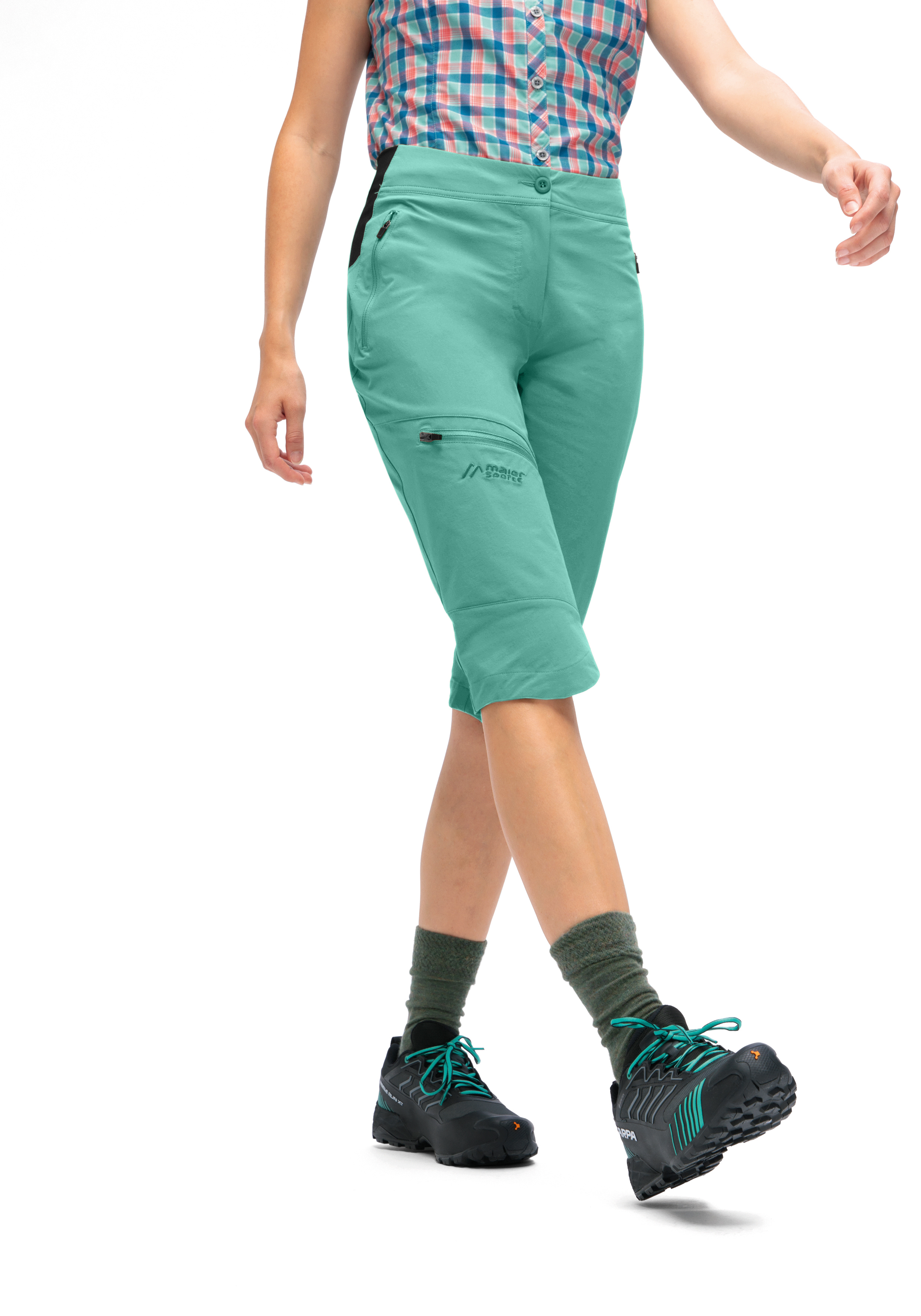 hortokurz, hortpants, tiefgrün, knie-Länge, sportlich