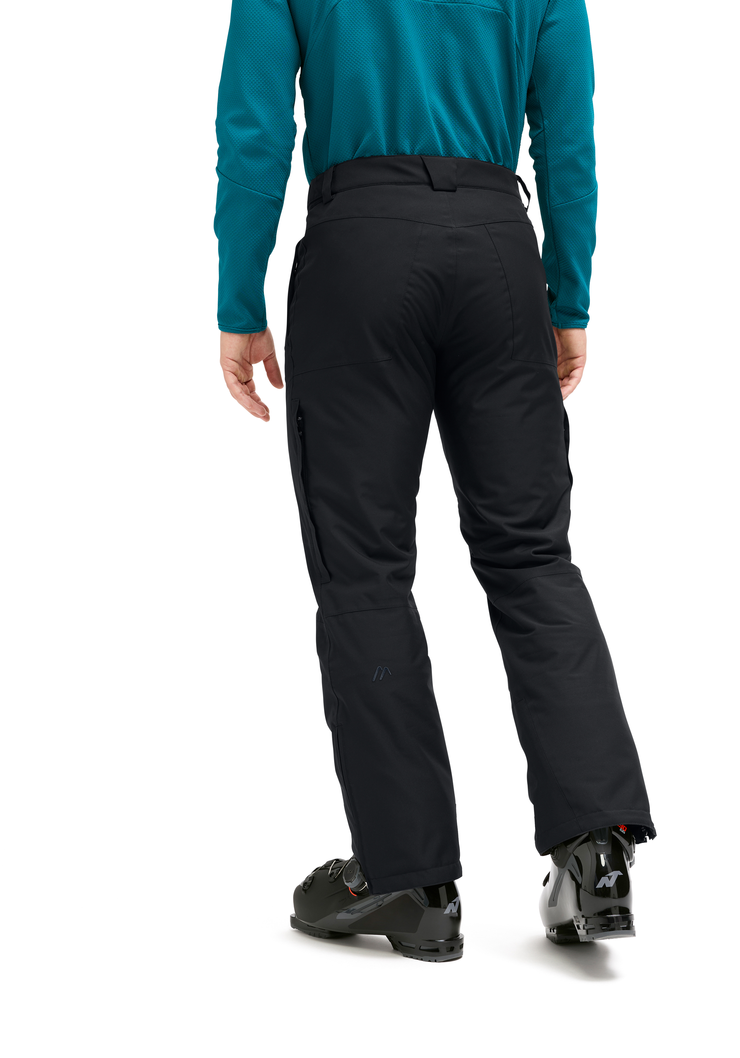 Softshellhose, schwarz, Skihose, wasserdicht, Reißverschlusstaschen