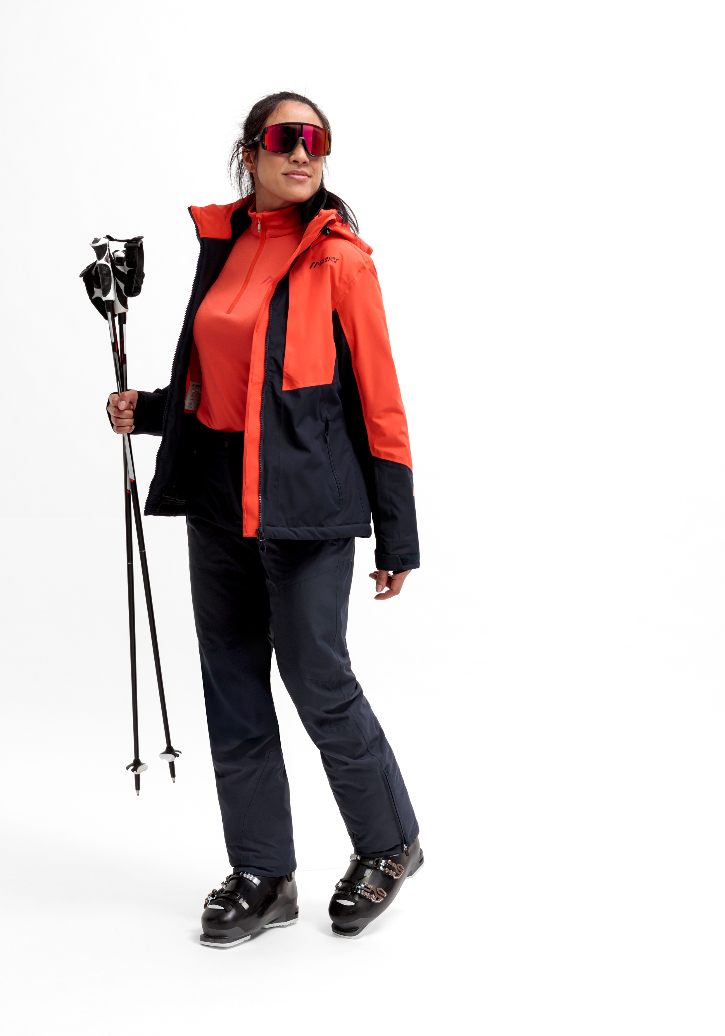 Skijacke, Skihose, Skisport, Skiwear, Sonnenbrille