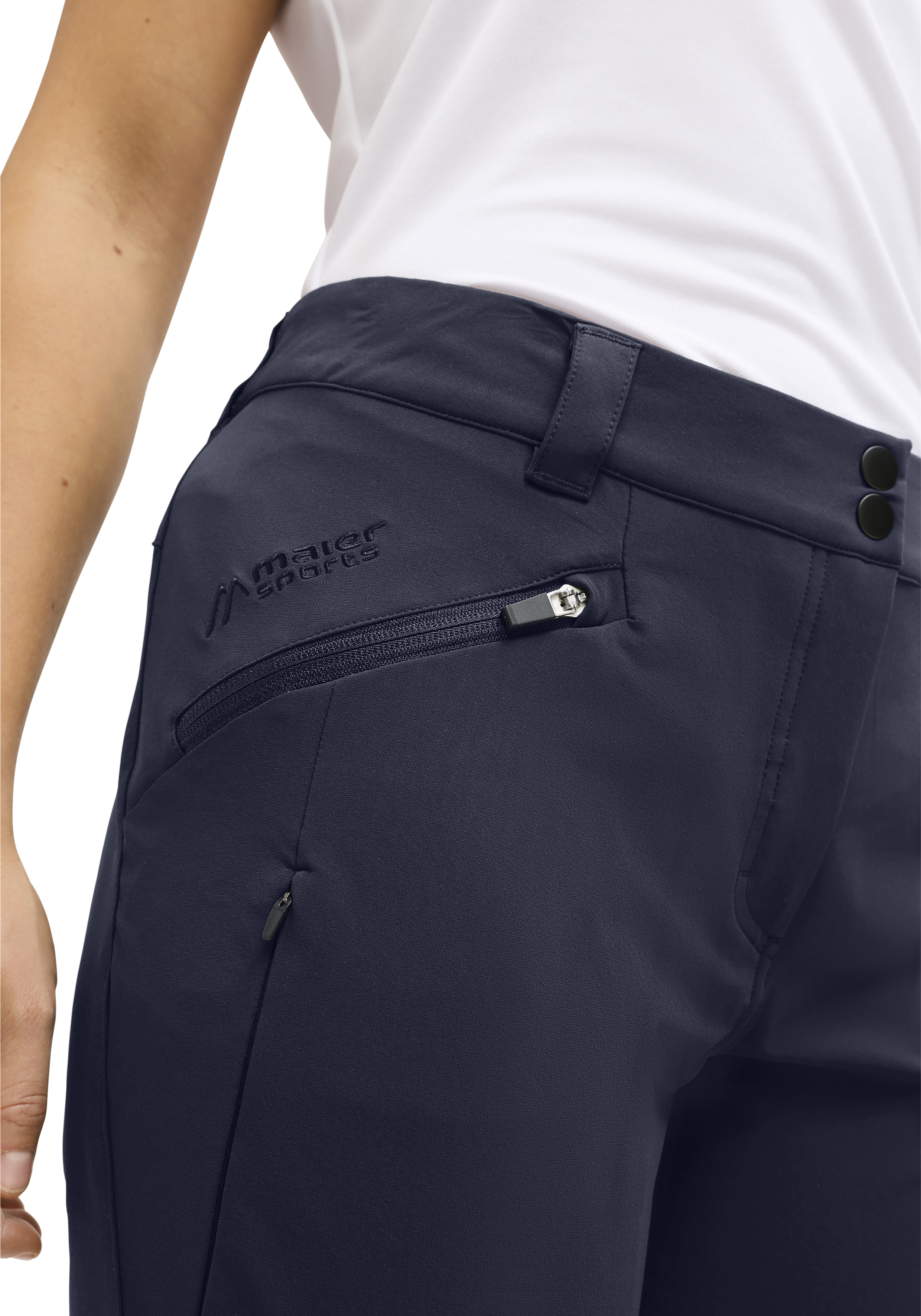 damenhose, sporthose, twill, nähte, seitentasche