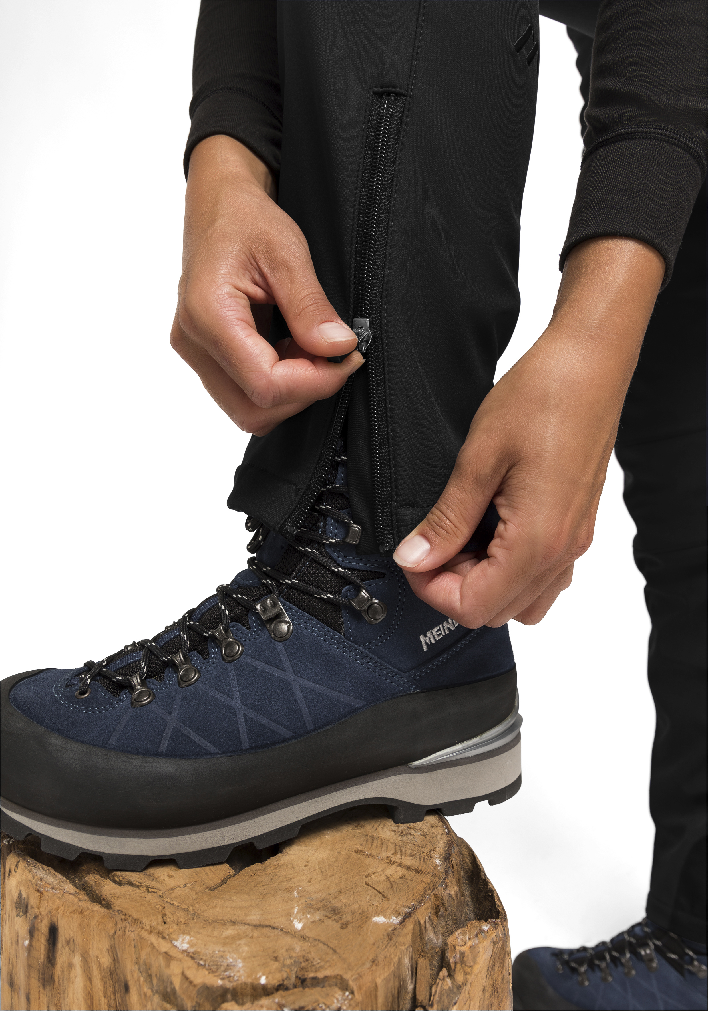 stiefel, hiking-schuhe, reissverschluss, outdoor-boot, dunkelblau