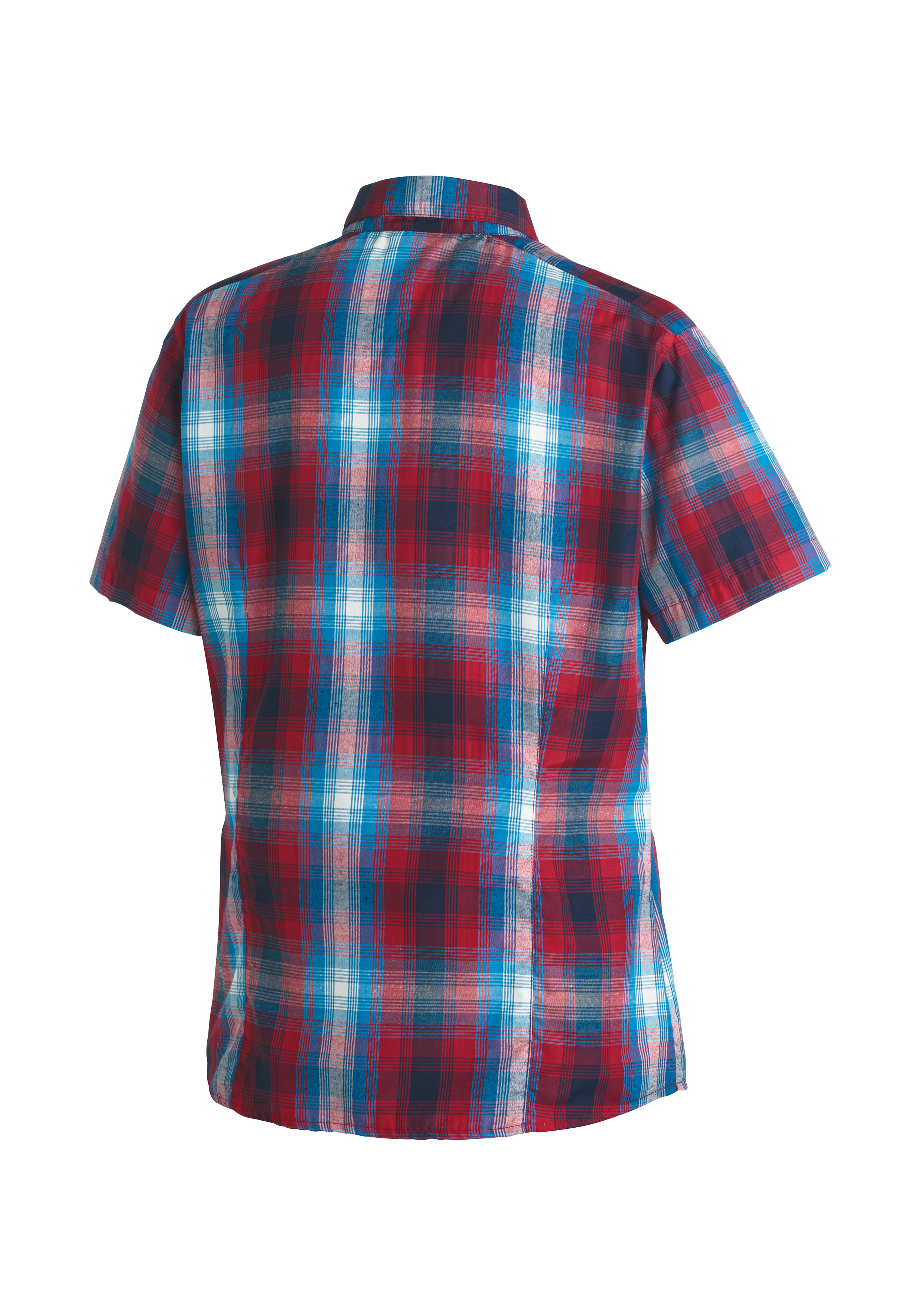 Hemd, Kurzarm, Plaid, Rotblau, Karo