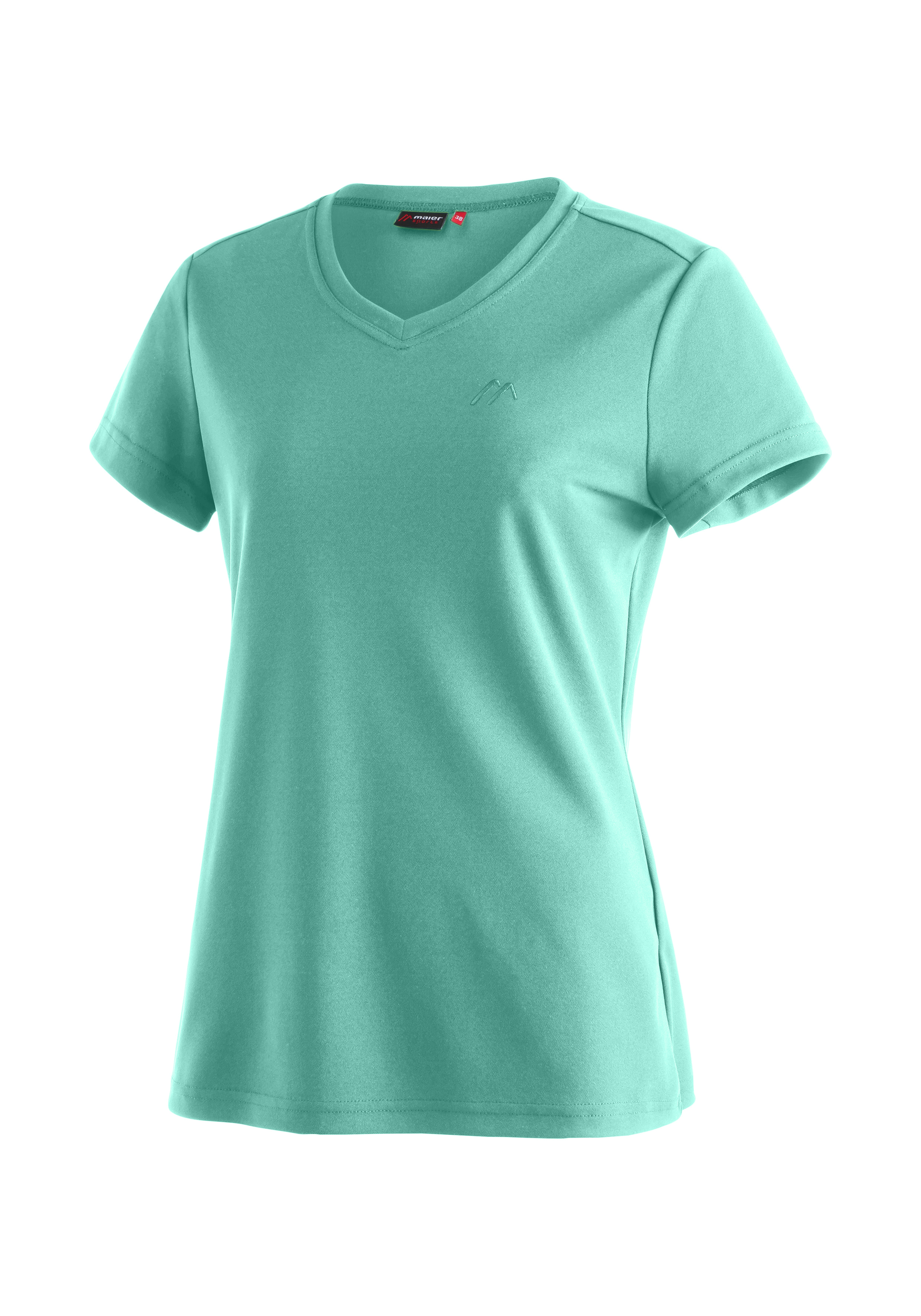 Trudy t-shirt, women, mint, short-sleeve, v-neck