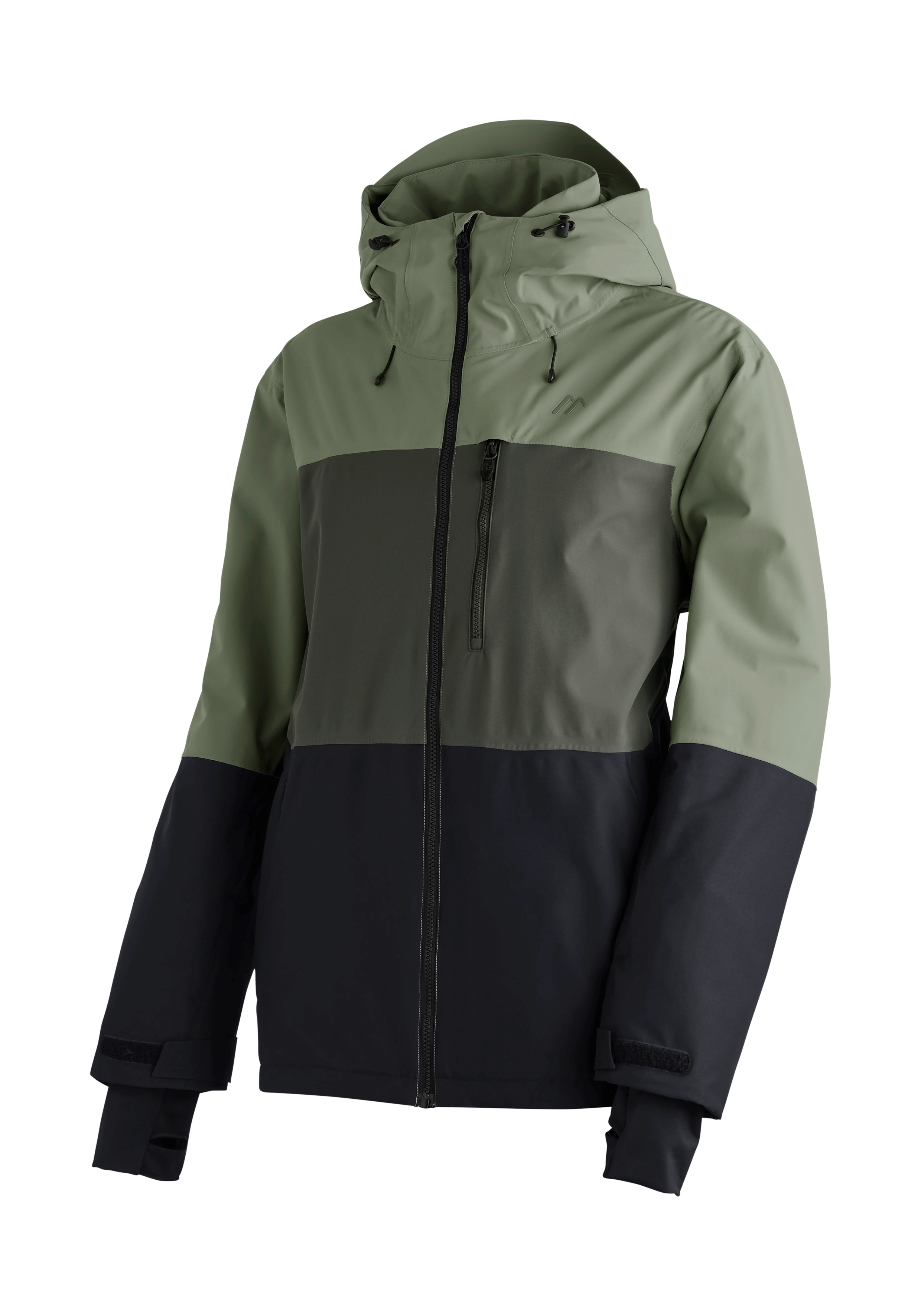 Jacke, Kapuze, Colorblock, Reißverschluss, Hauptstoff