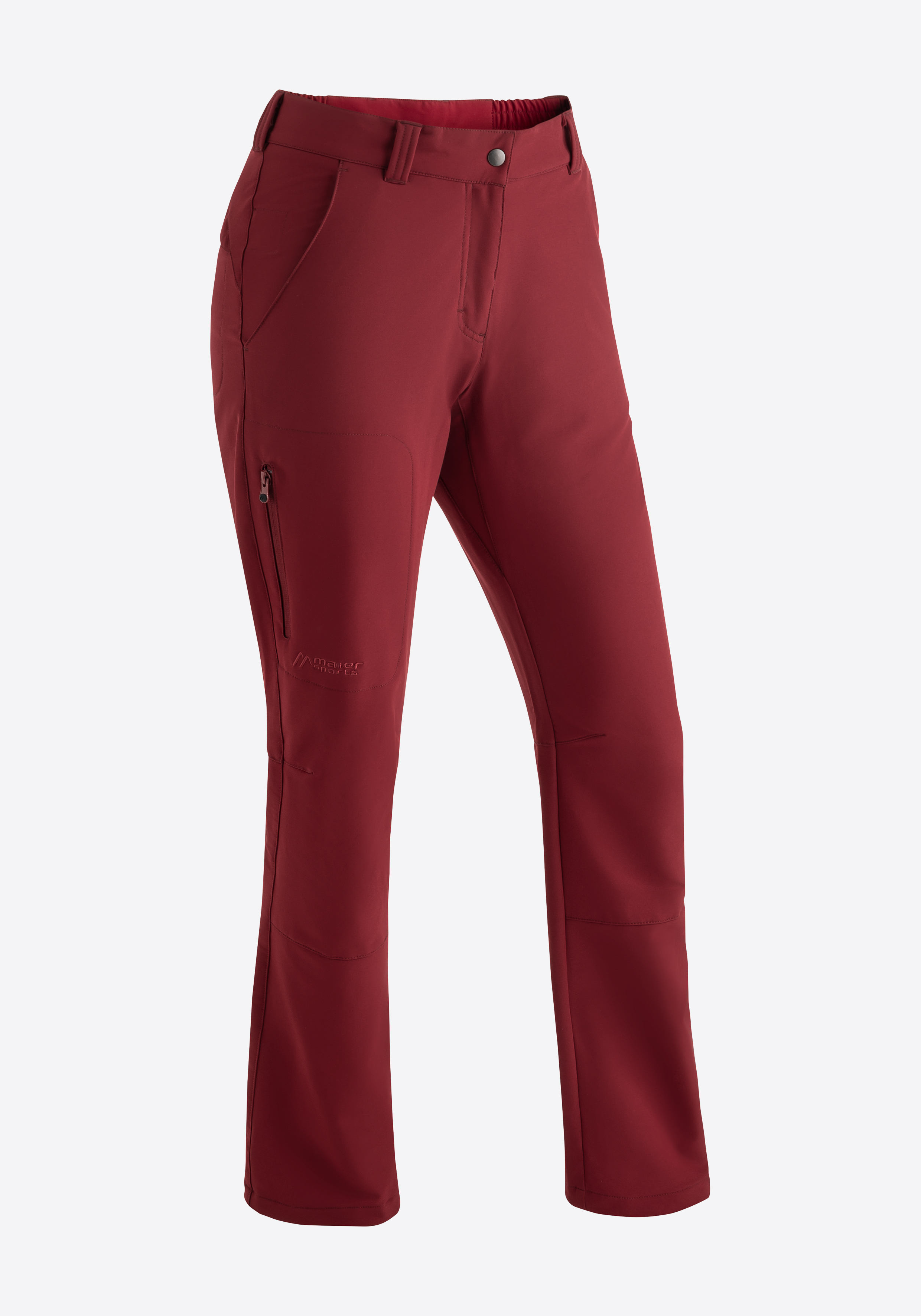 Helga Hose, Outdoor, Softshell, Reißverschluss, rot