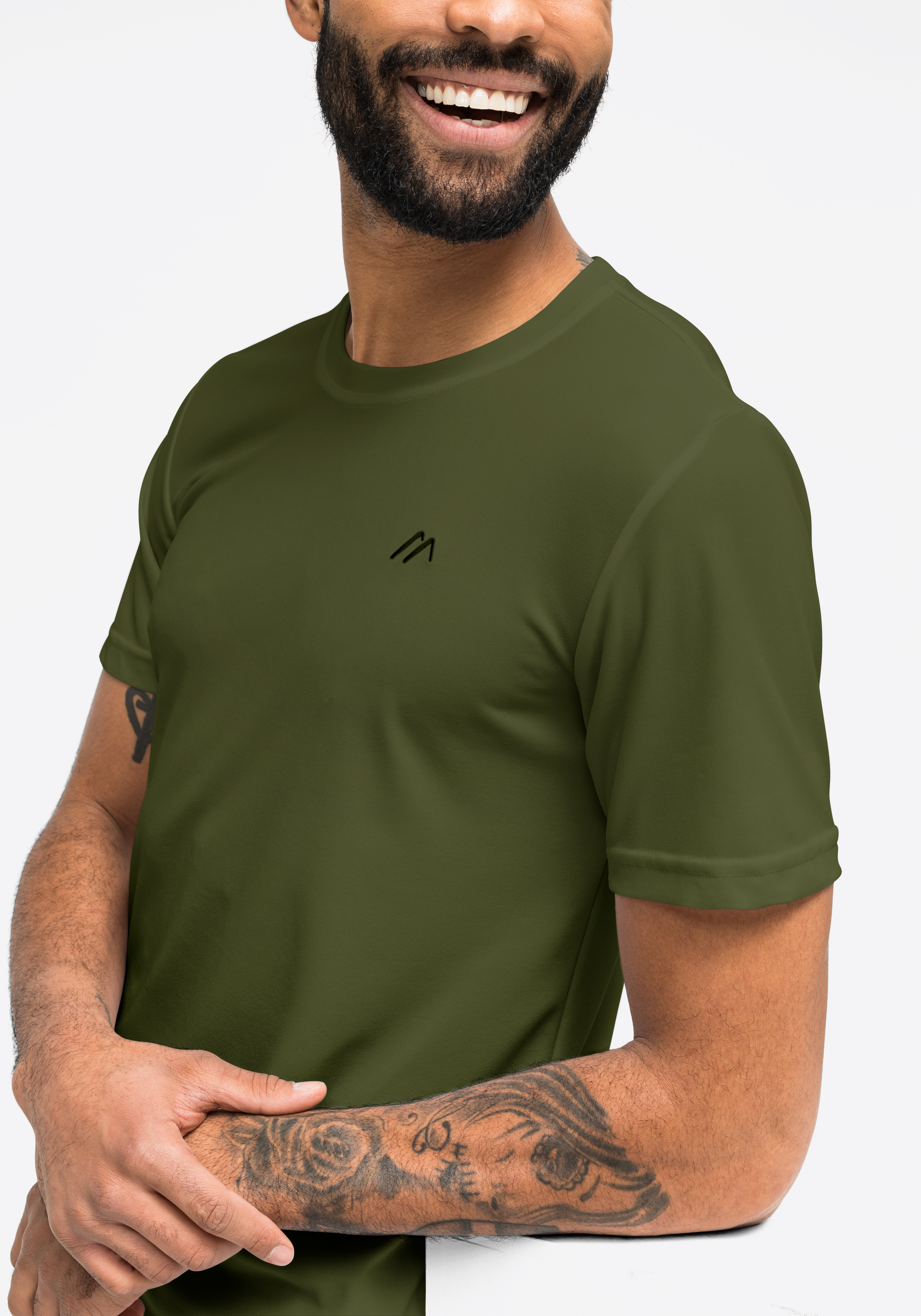 Walter t-shirt, grün, kurzarm, Rundhals, kleines Logo