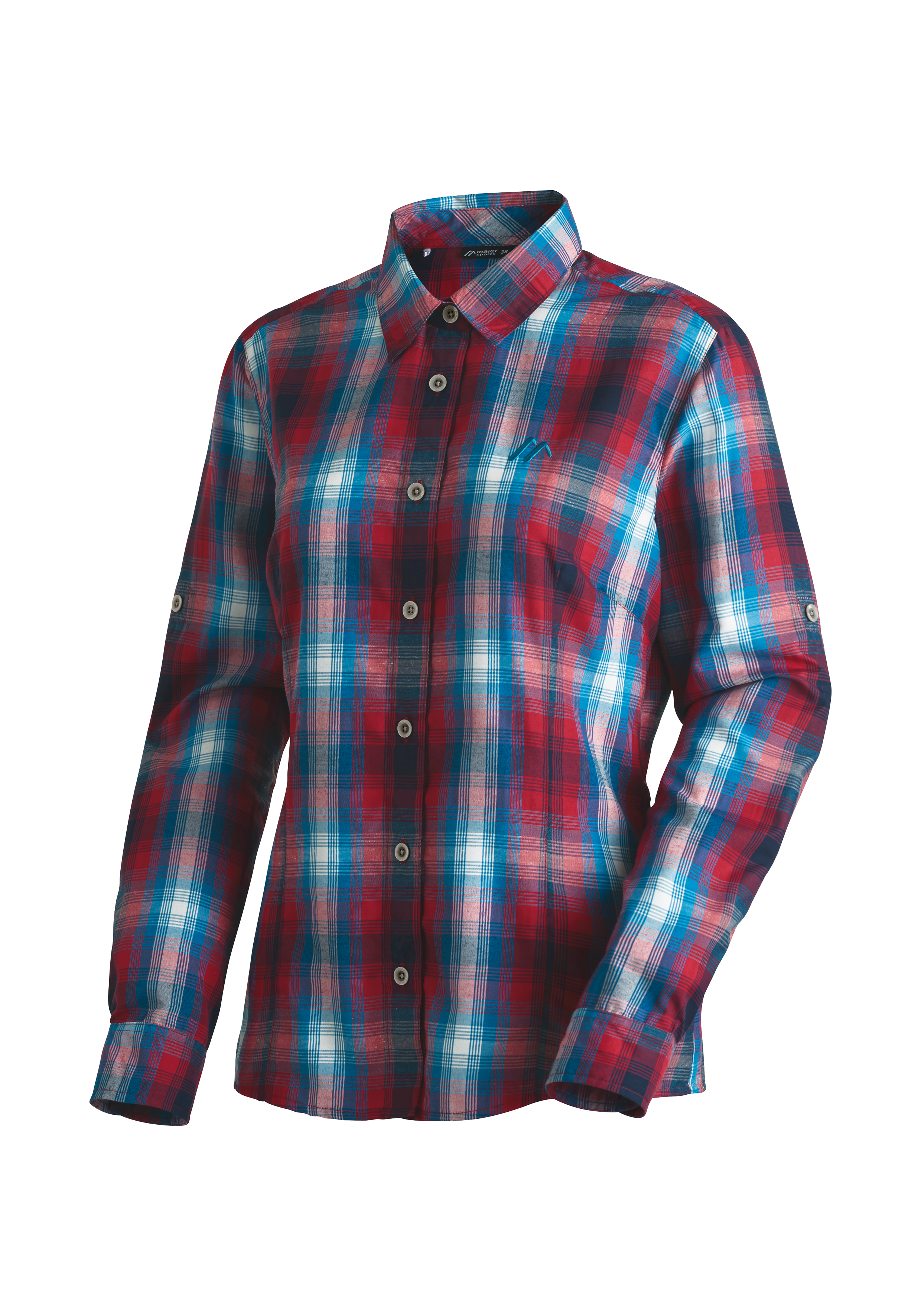 Hemd, Flanell, Karomuster, Rot-Blau, Knopfleiste