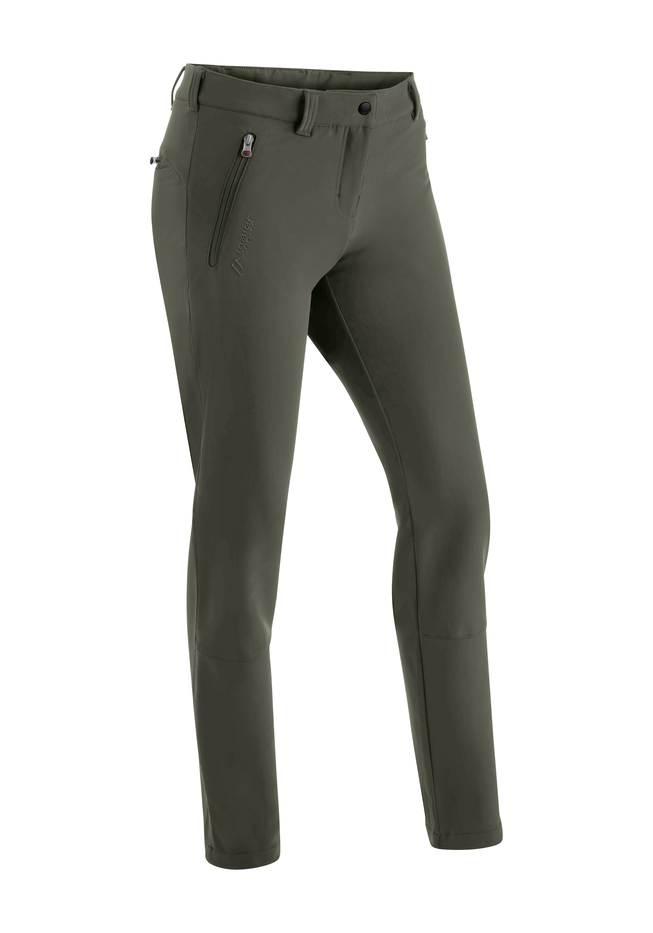 Helga slim Bekleidung, Hosen, Jeans, Outdoorhose, Damenhose, Olivgrün, Reißverschlusstasche, Stretchhose
