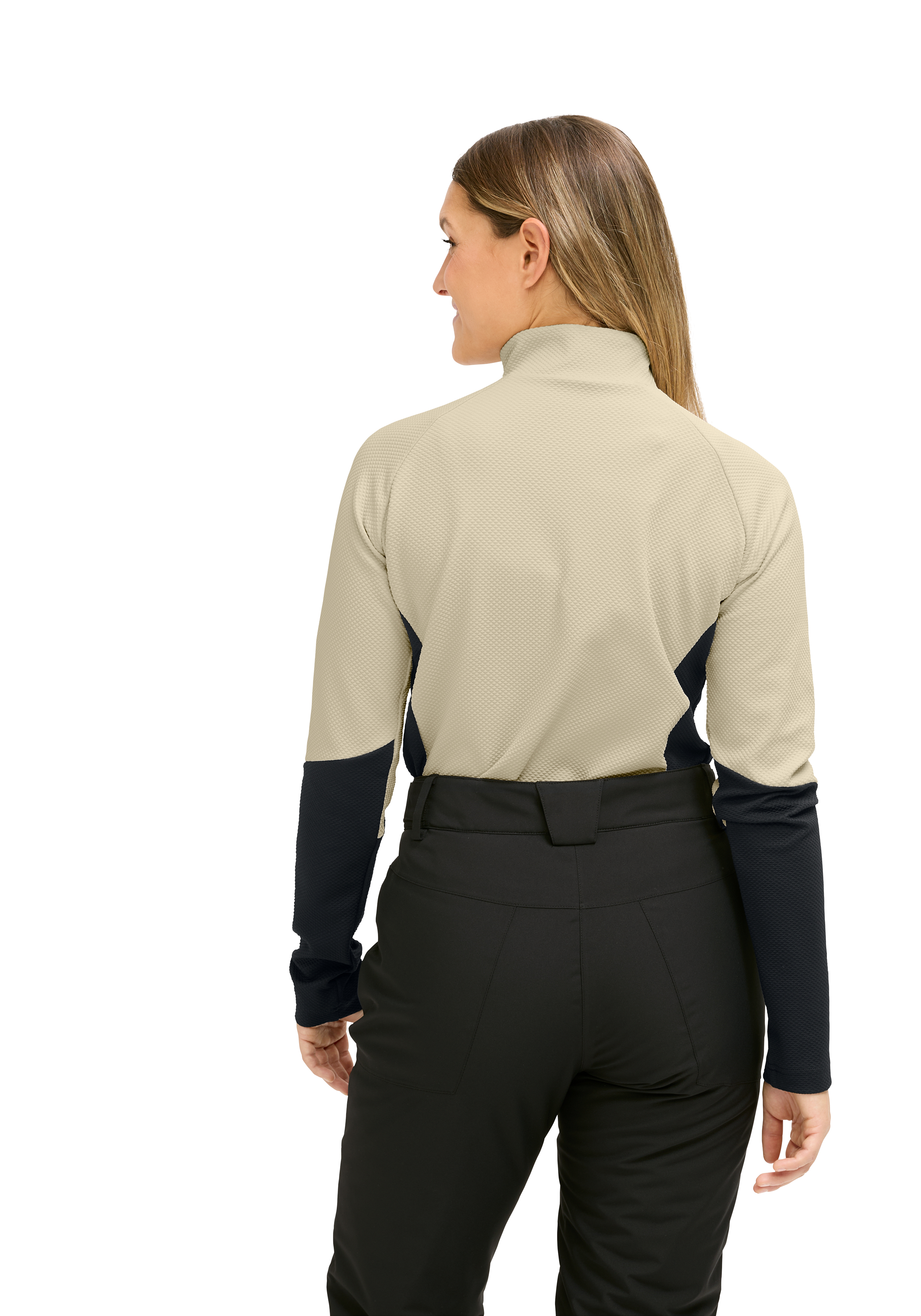 Rogla HZ W jacke, fleece, turtleneck, zweifarbig, langarm