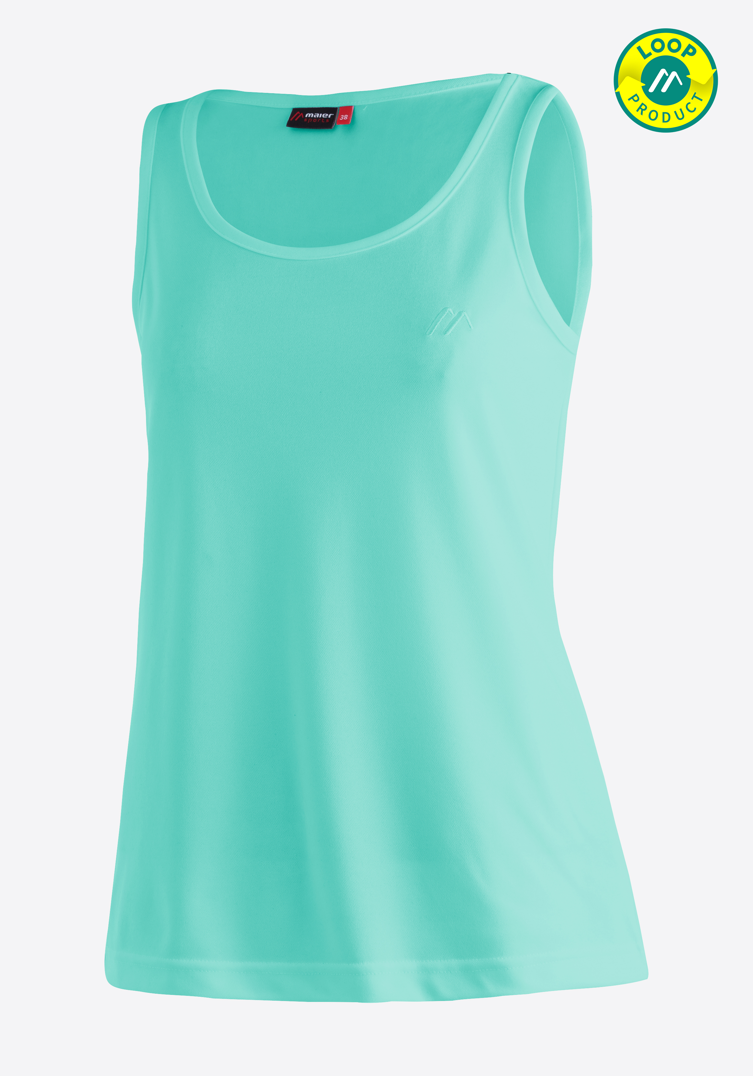 Petra Bekleidung, Tanktop, Unterhemd, Bluse, Tanktop, Sleeveless, Turquoise, Light blue, Plain
