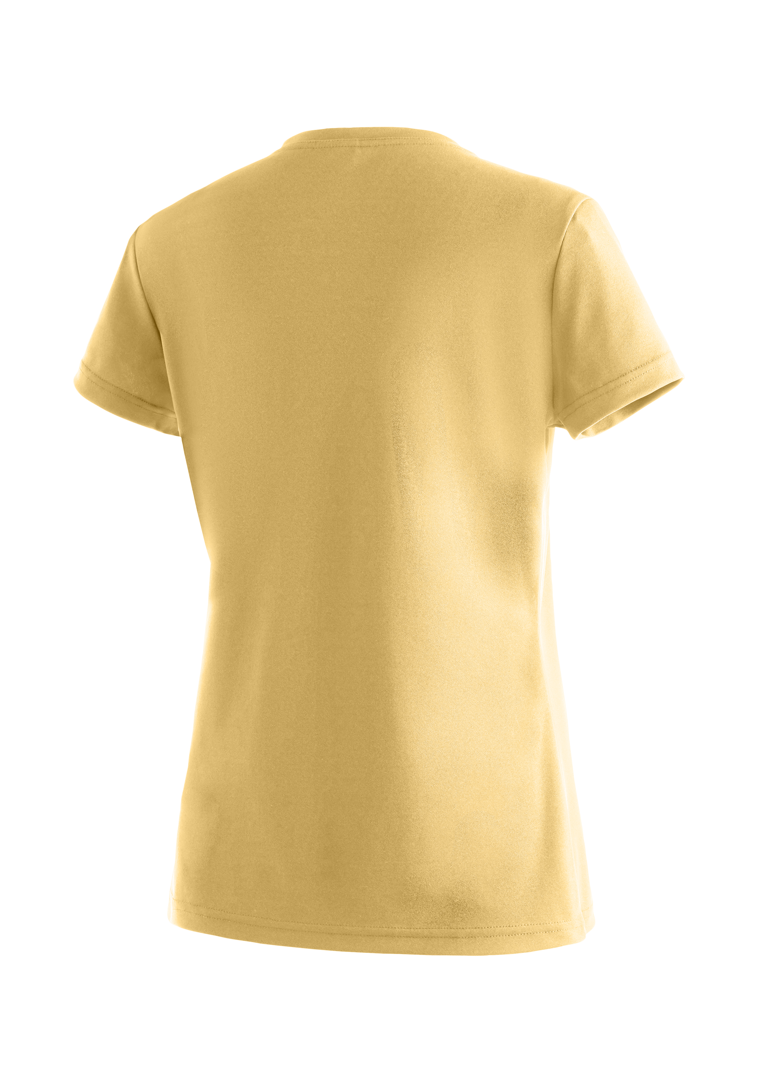 T-Shirt, Kurzarm, Unifarben, Beige, Baumwolle