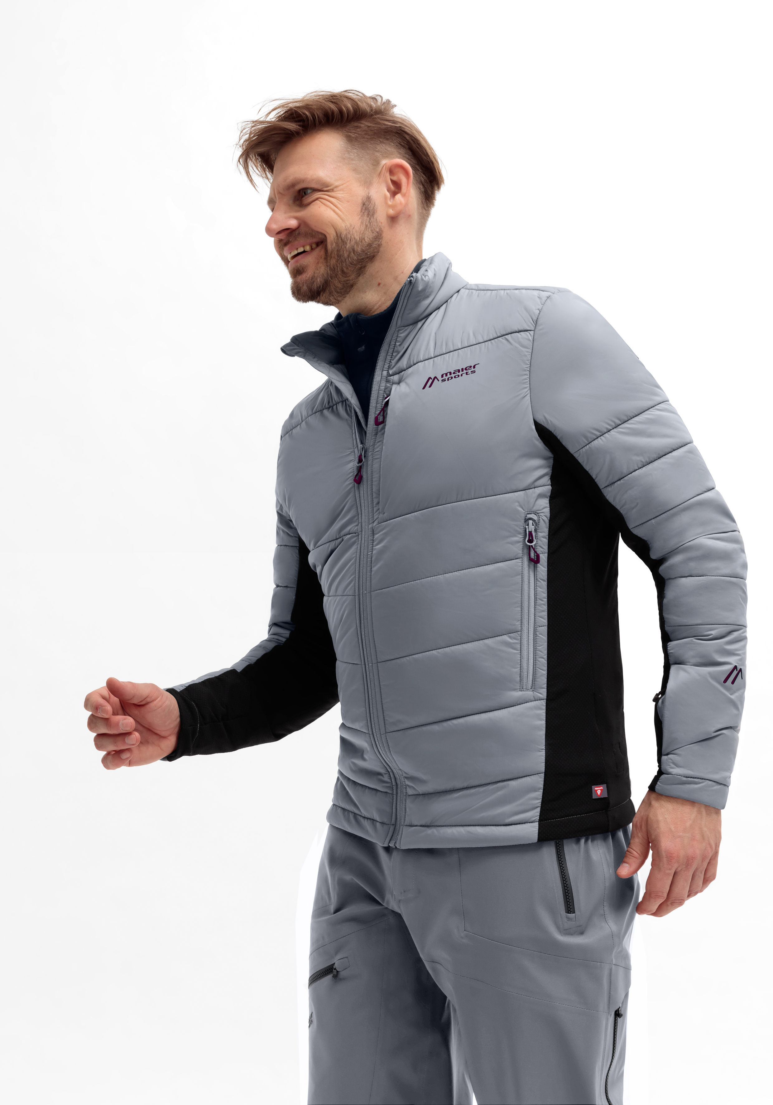 Marsicano Hyb Mantel, Jacke, Weste, Mann, Person, jacke, puffer, softshell, reissverschluss, grau