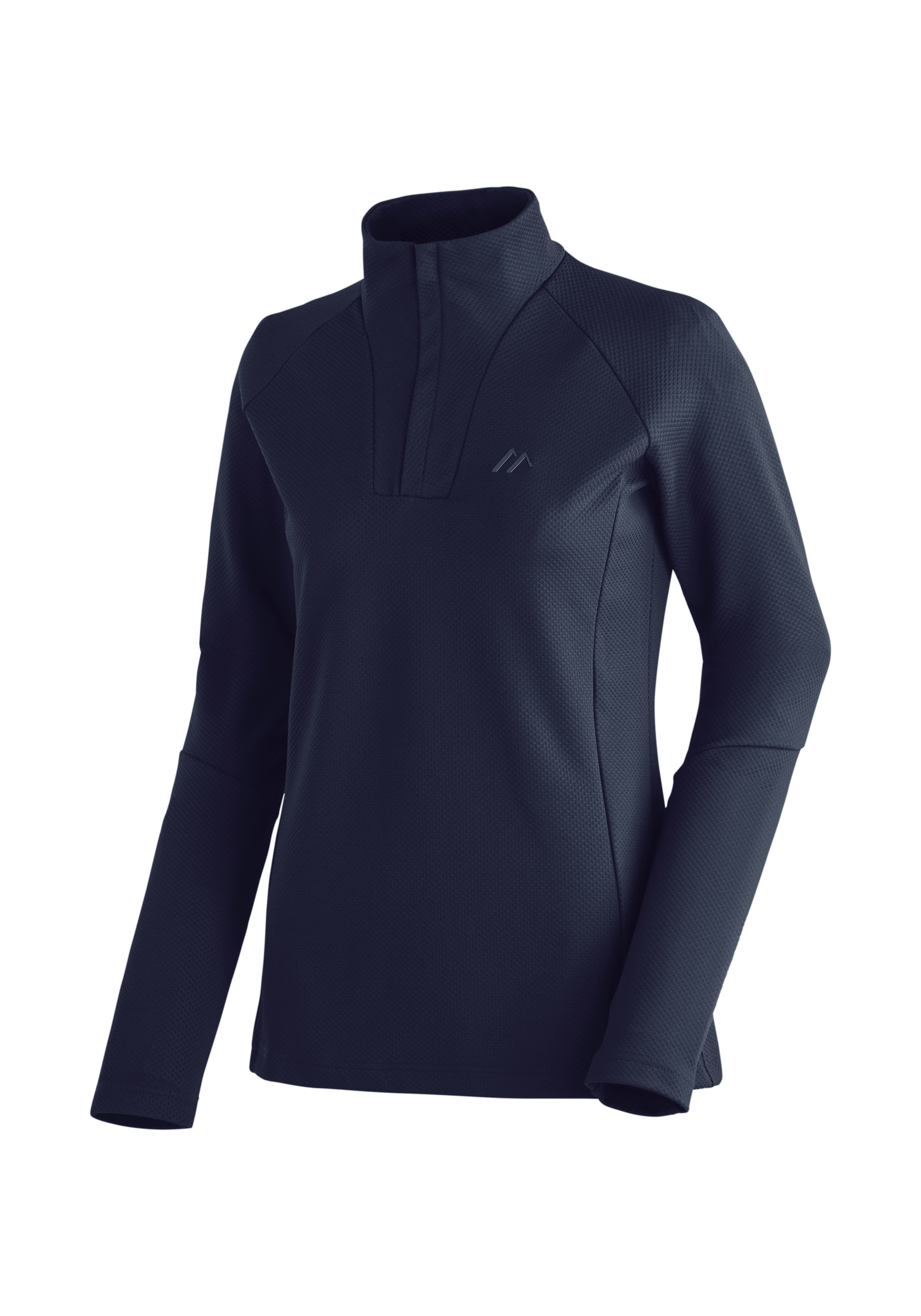 Rogla HZ W Sporttop, Langärmlig, Hochkragen, Dunkelblau, Texturstoff
