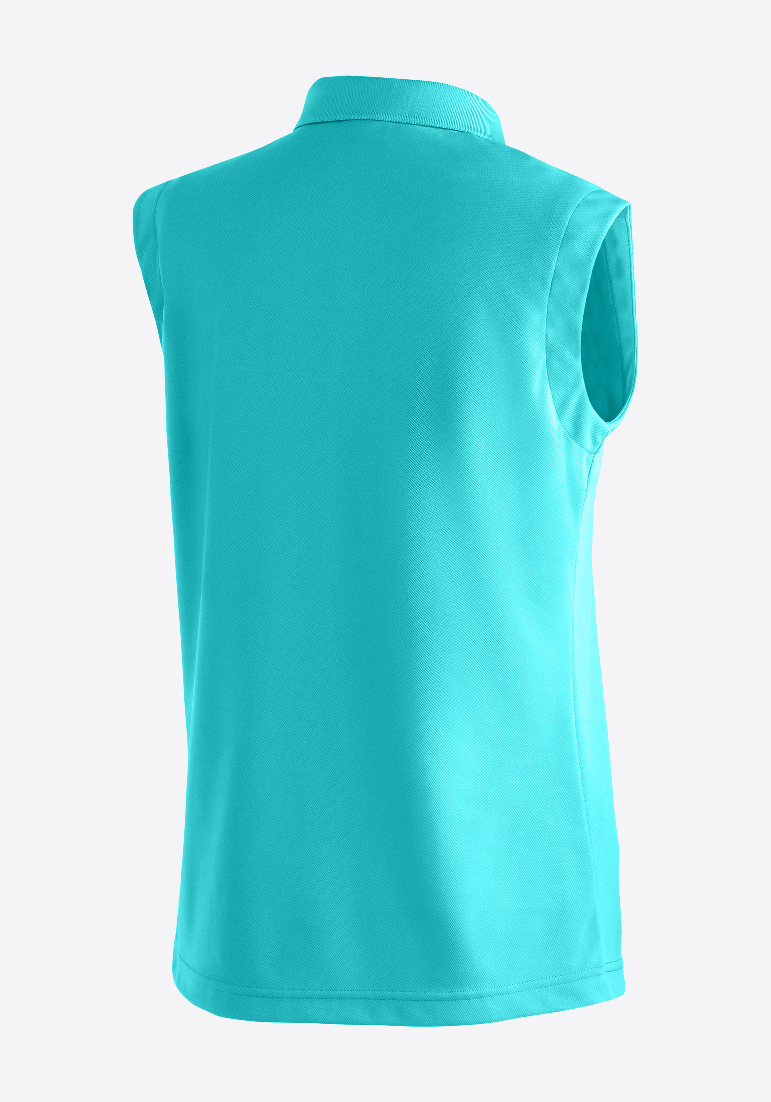 Ulrike sleeveless Bekleidung, Weste, T-shirt, Bluse, Tanktop, Schulterfrei, Türkis, Unifarben, Rückseite