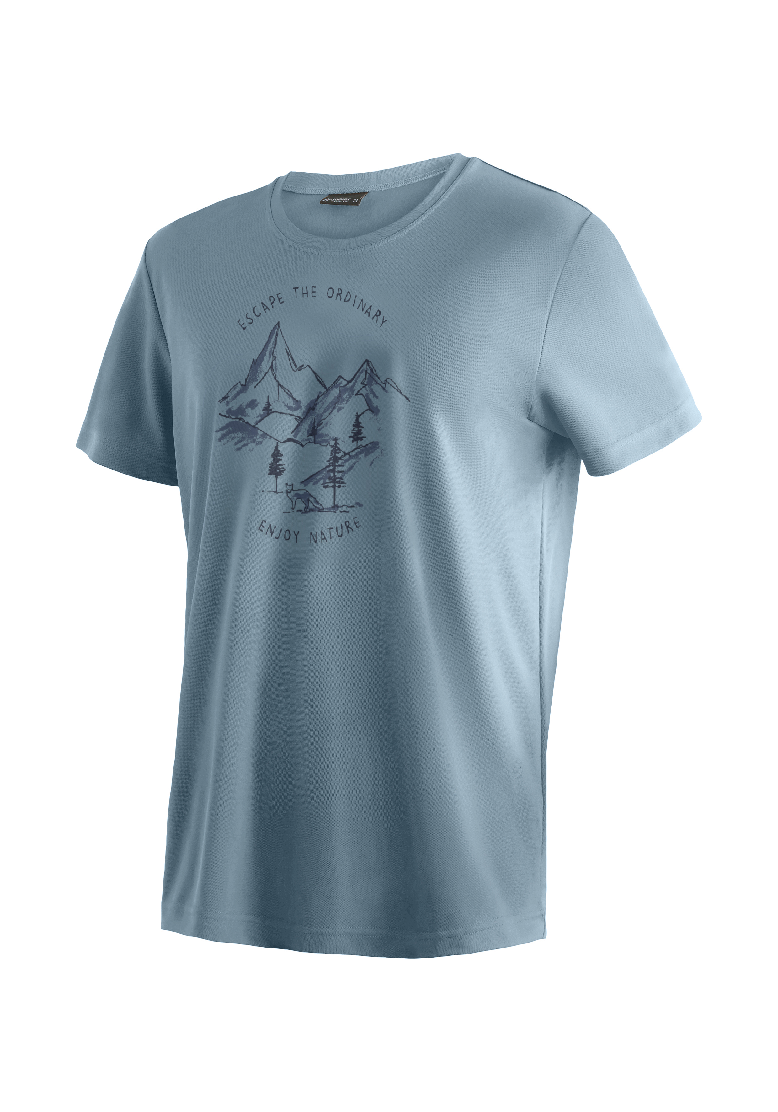 Dieter Print Tee, T-Shirt, Berg-Grafik, Blaue Farbe, Naturprint