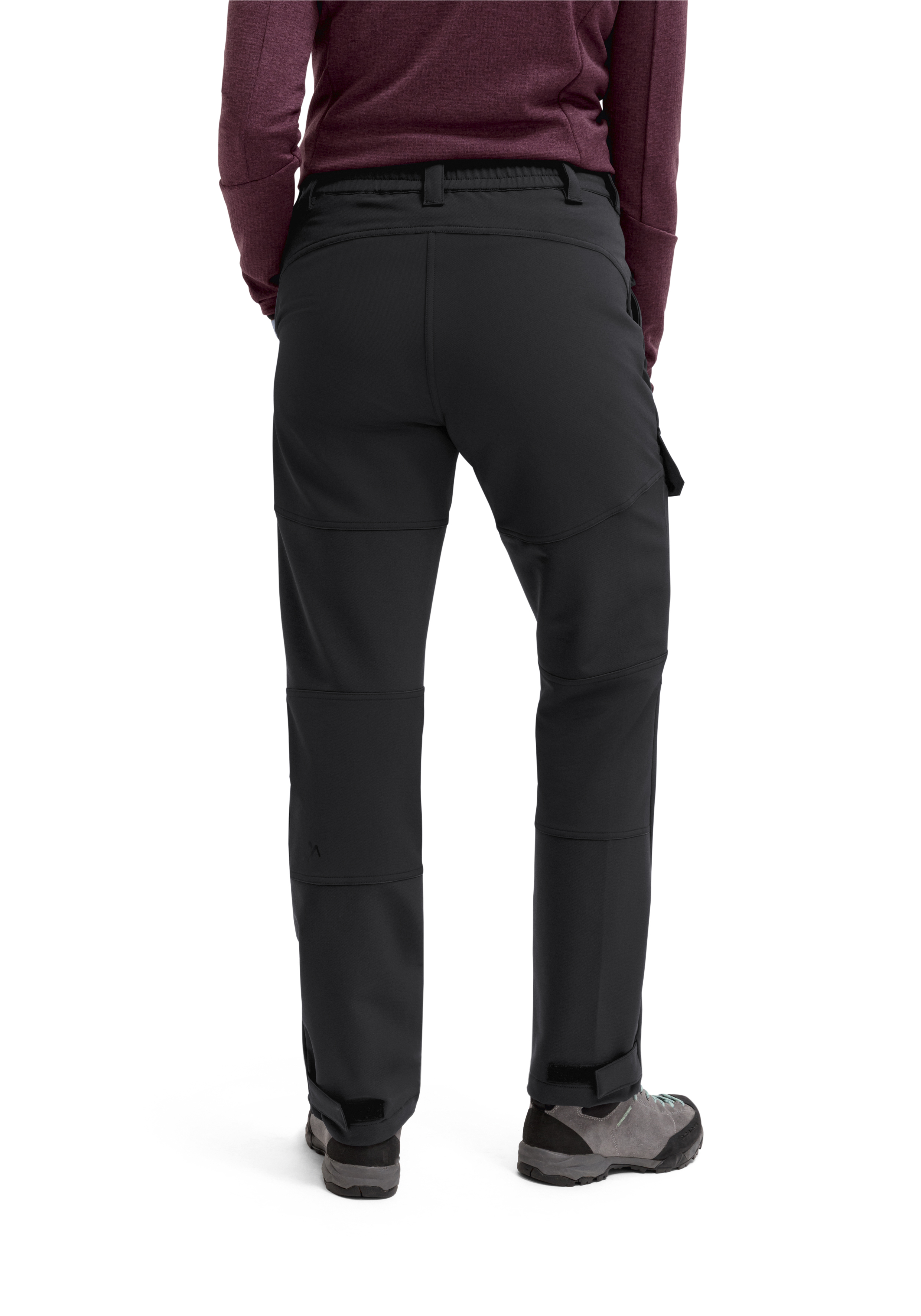 Hose, Hikinghose, Softshell, Schwarz, Rückenansicht