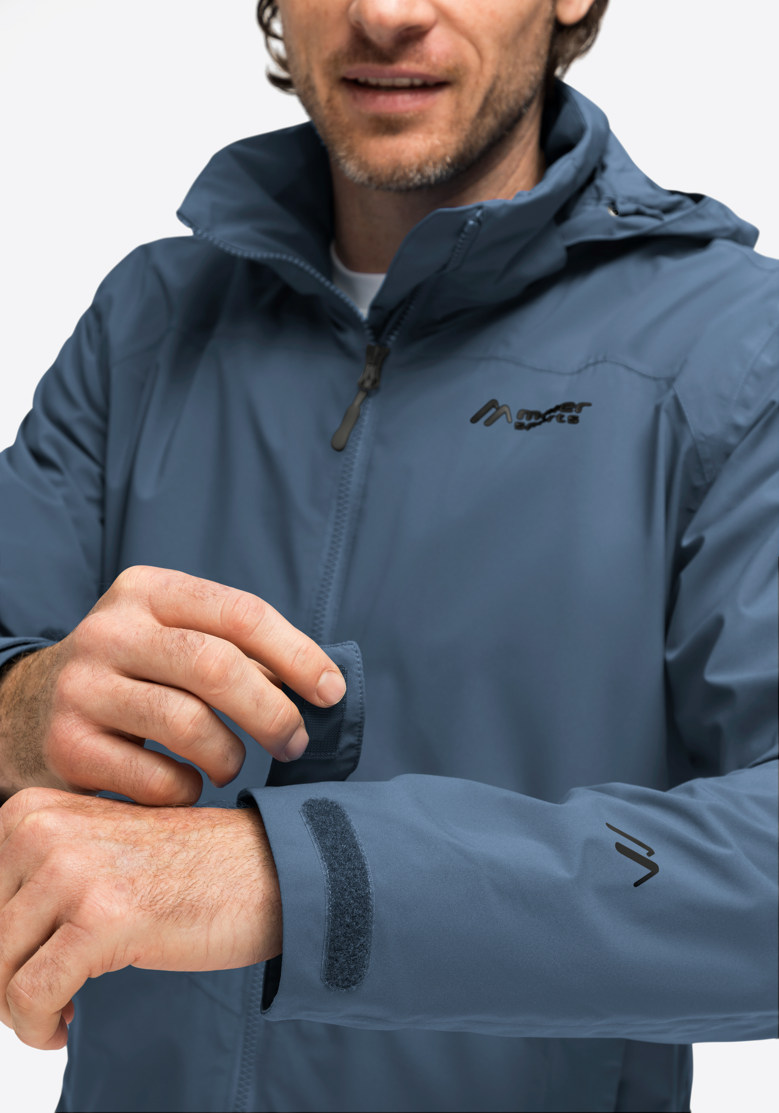 Metor rec M Bekleidung, Mantel, Jacke, Regenjacke, Hardshell, Reißverschluss, Klettverschluss, Manschettensteg