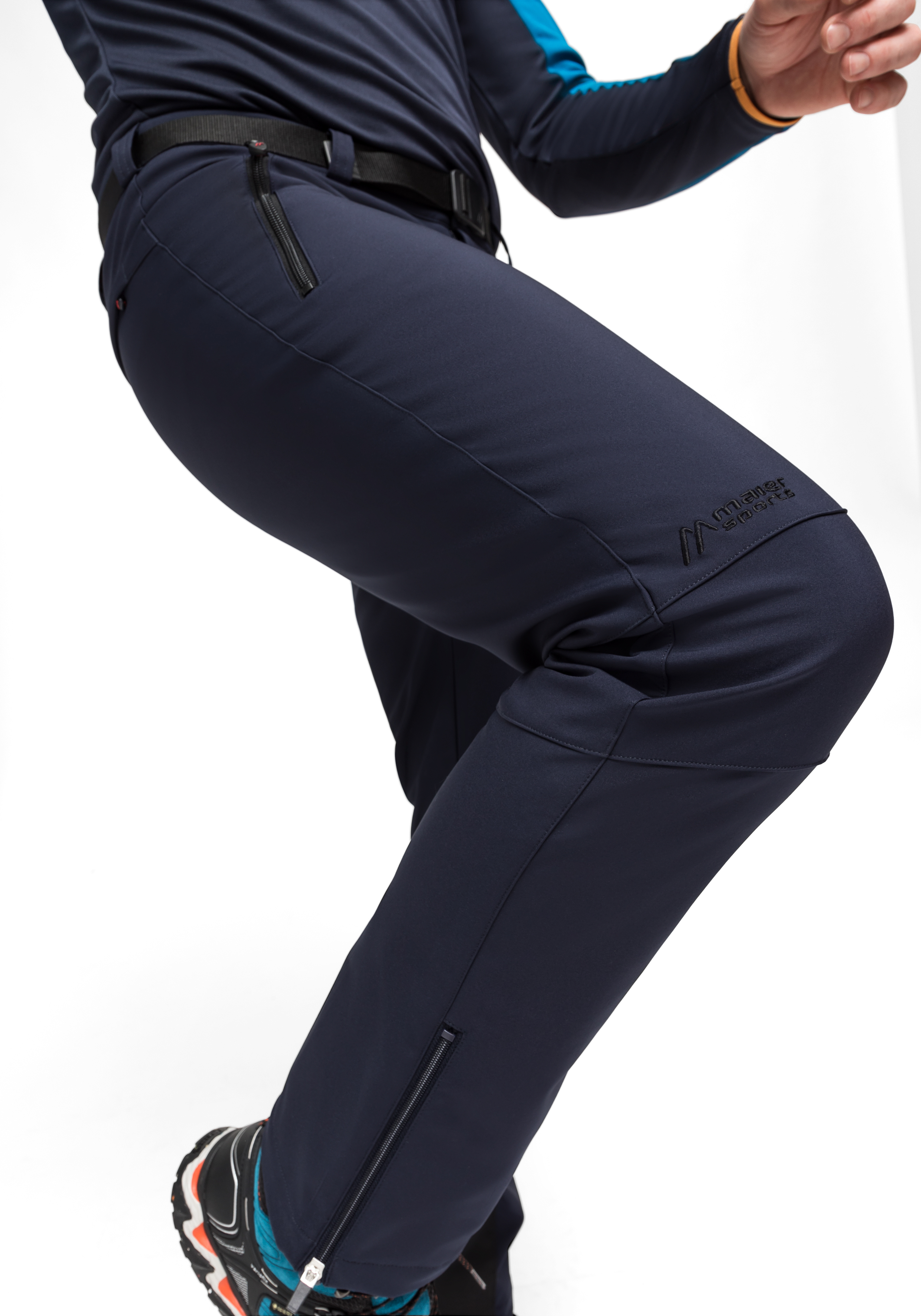 Tech Pants M Hose, Outdoor, Stretch, Reißverschluss, Dunkelblau