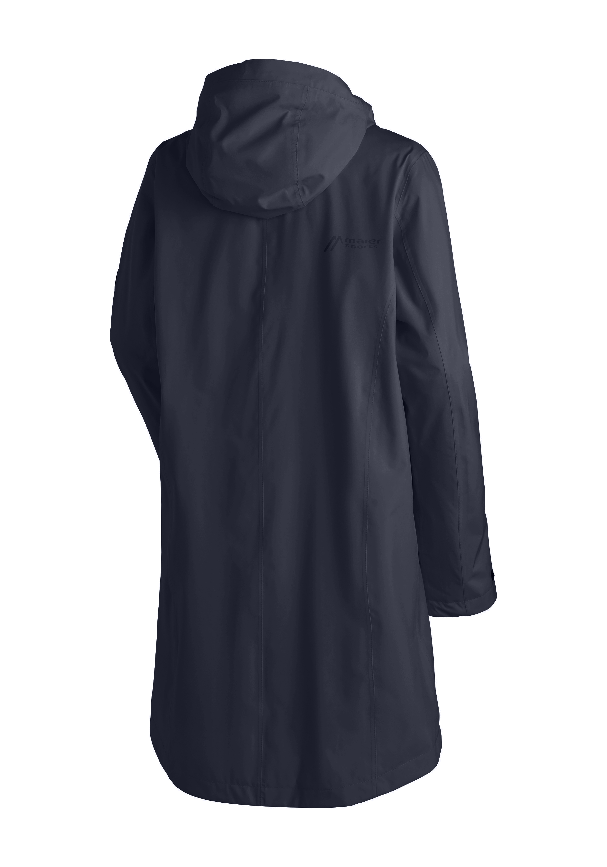 Regenjacke, Hoodie, Kapuze, Nachtblau, Langarm