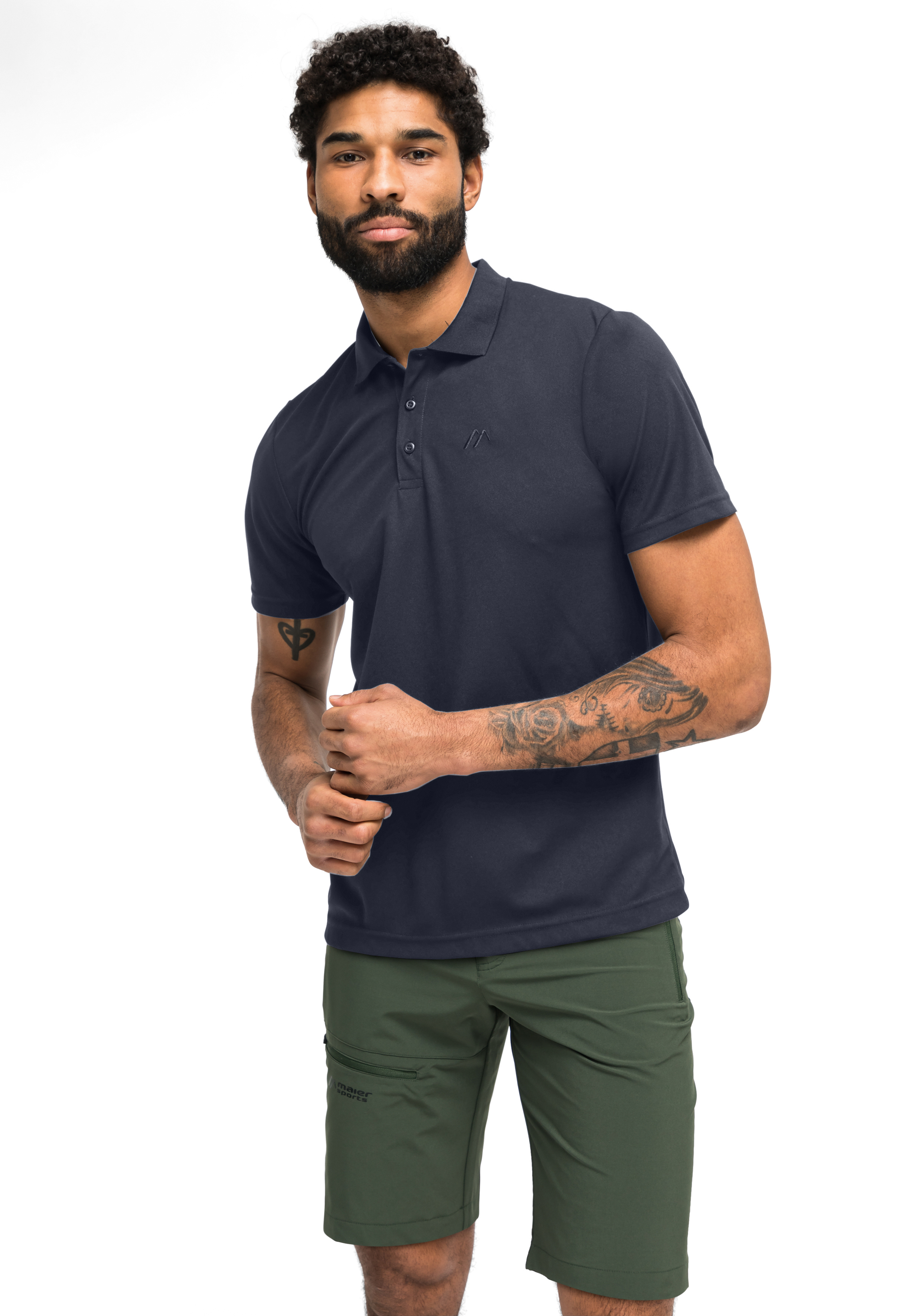Polohemd, Shorts, kurzärmlig, Unifarben, casual Outfit, Polohemd, kurzärmig, marineblau, Herren, ?