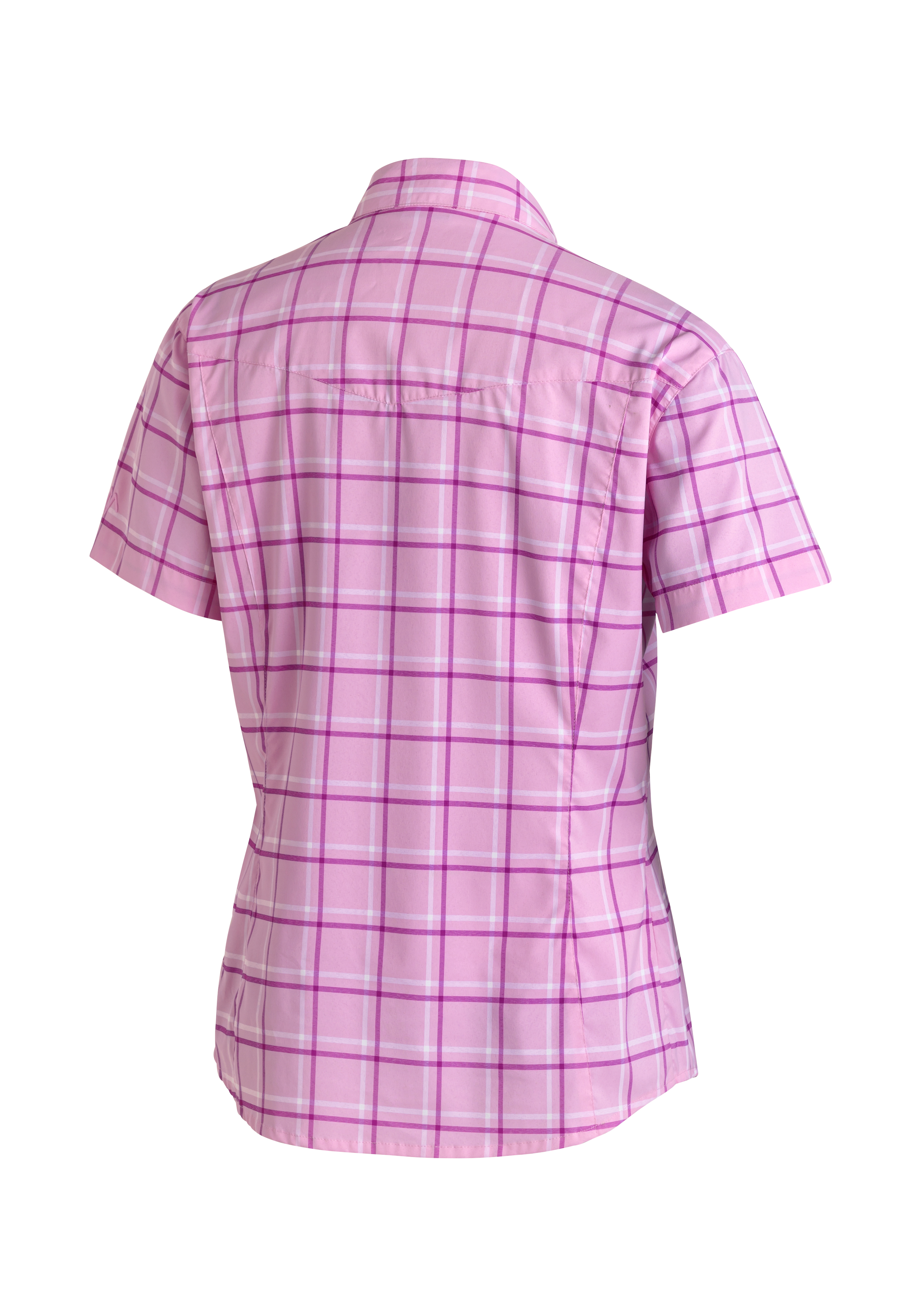 pink, plaid, kurzarm, Hemd, Plastrücken