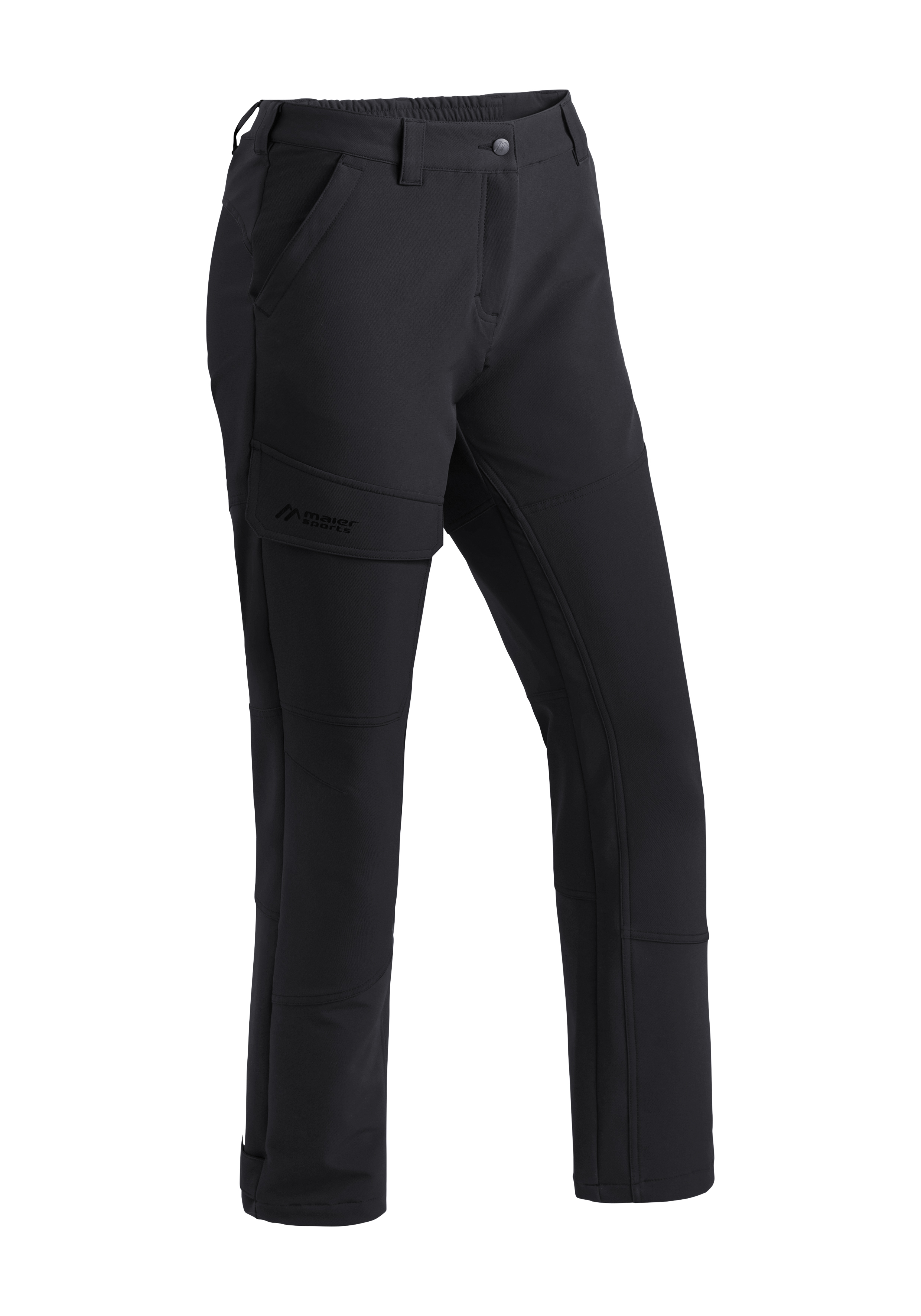 Fleeceflex W Hose, Pants, Outdoor, Schwarz, Kniepolster