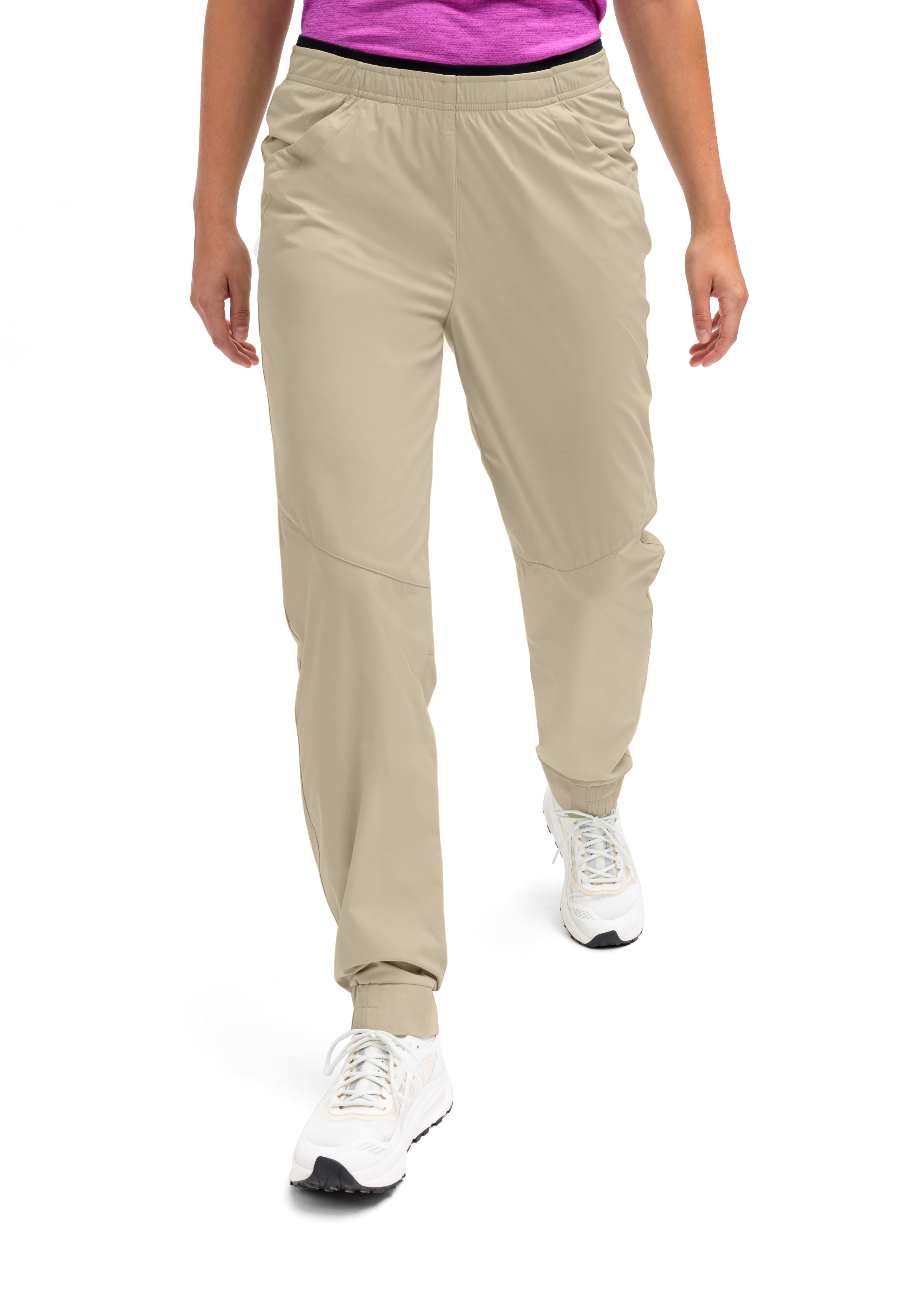 Hose, Beige, Jogginghose, Taschen, Knieauflage