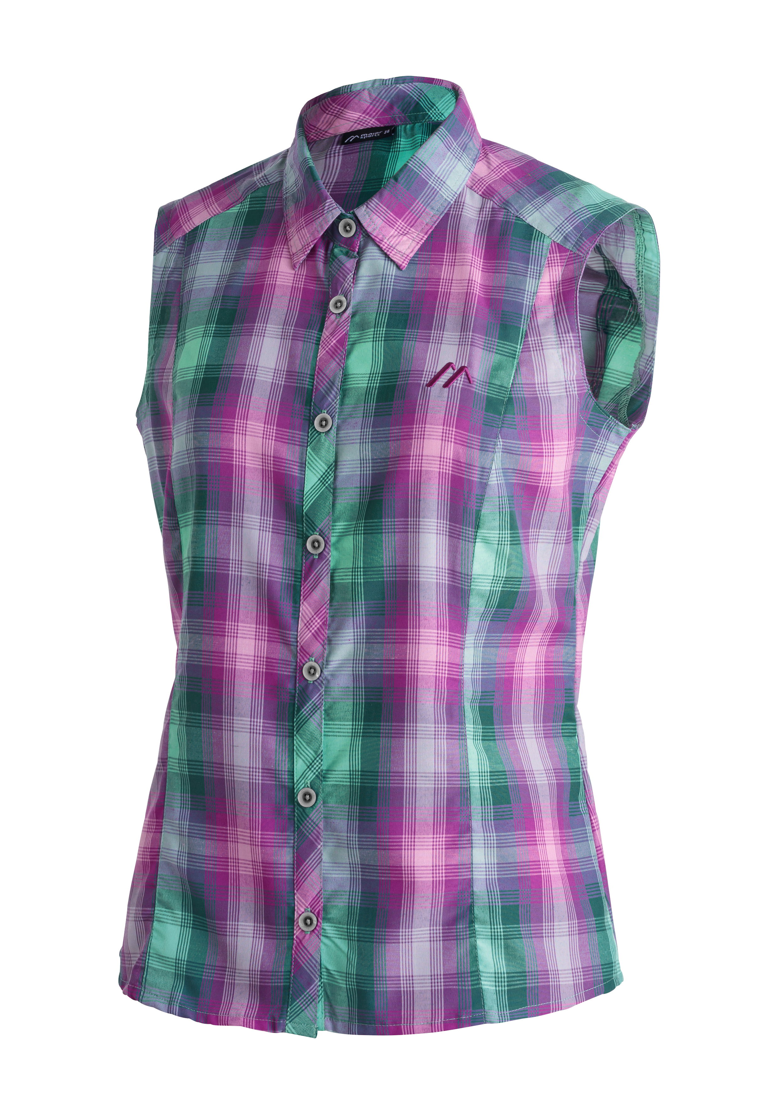 Paloma Plaidhemd, Ärmellose Hemd, Mehrfarbig, Knopfleiste, Casual Oberteil