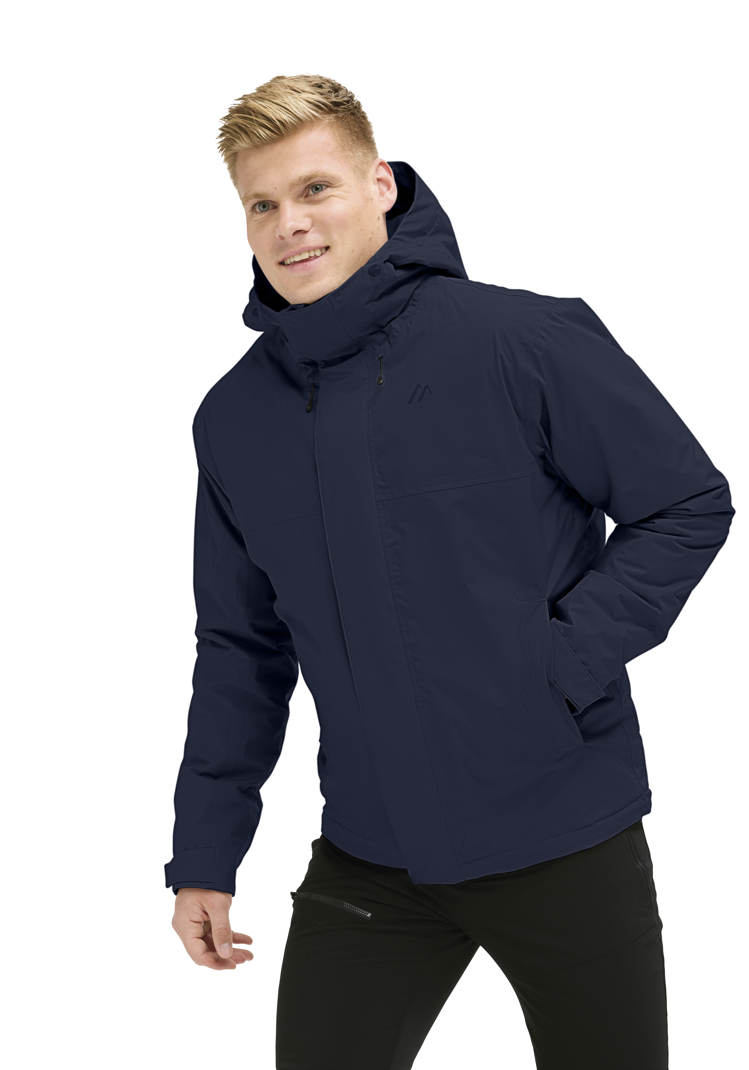 damen jacke, windjacke, hooded jacket, navy blue, reissverschluss