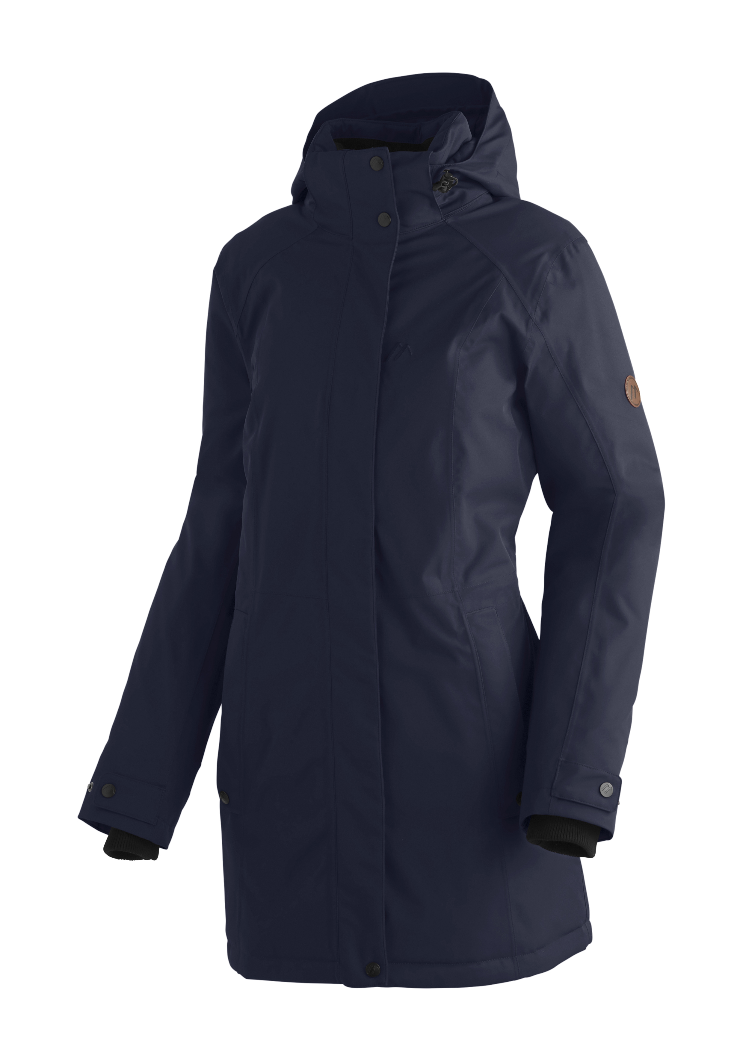 winterjacket, parka, hooded, navy, long-sleeve