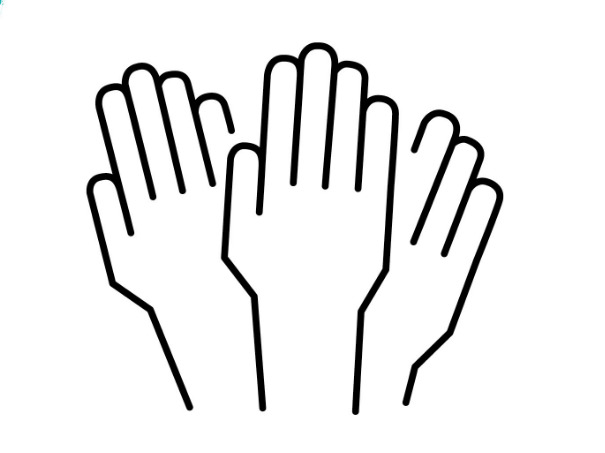 zeichenflche 2 Besteck, Gabel, Hand, Person, Handschuh