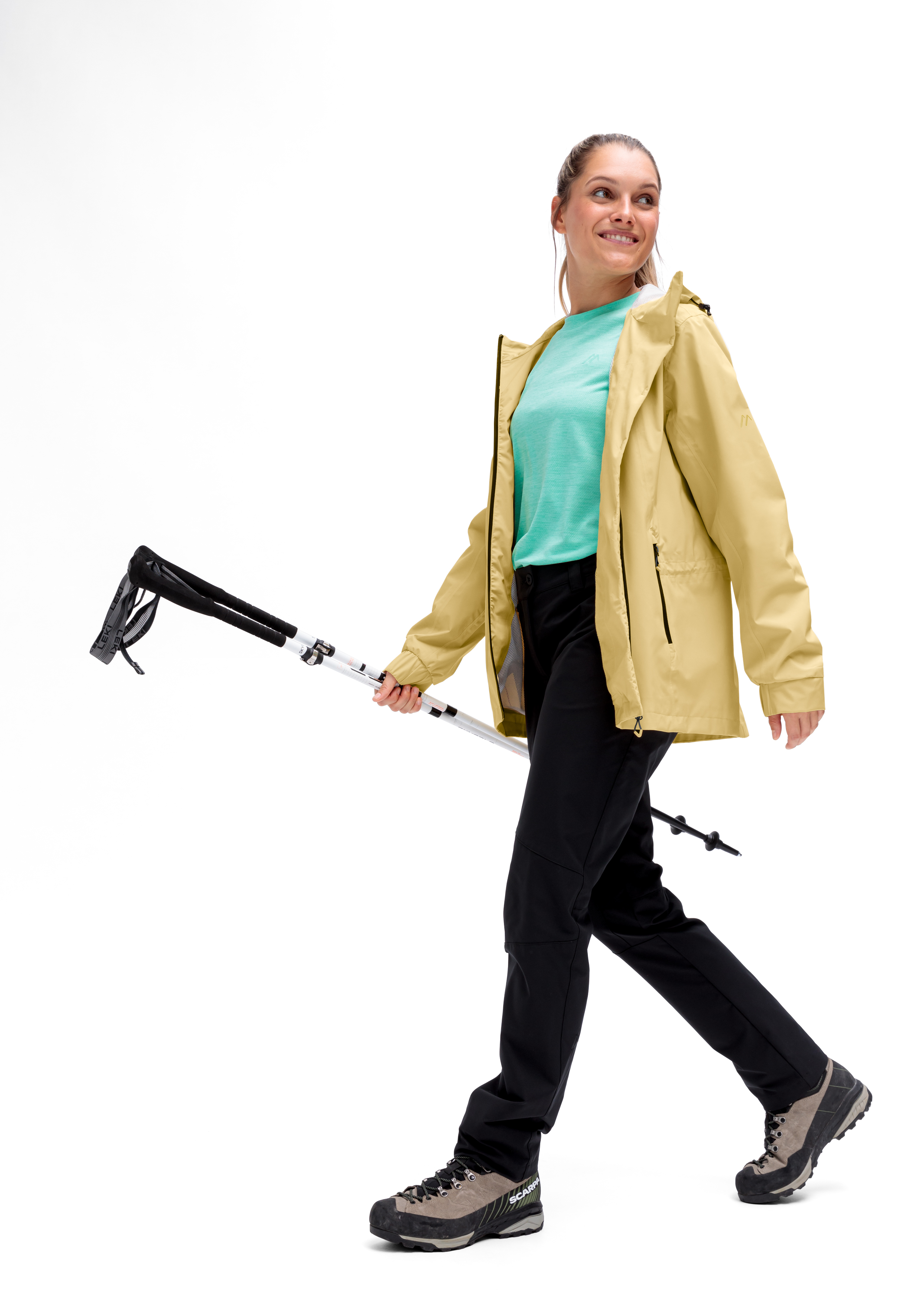 Herrenjacke, Regenjacke, Trekkingjacke, Bequeme Hose, Walking-Stick/Stock