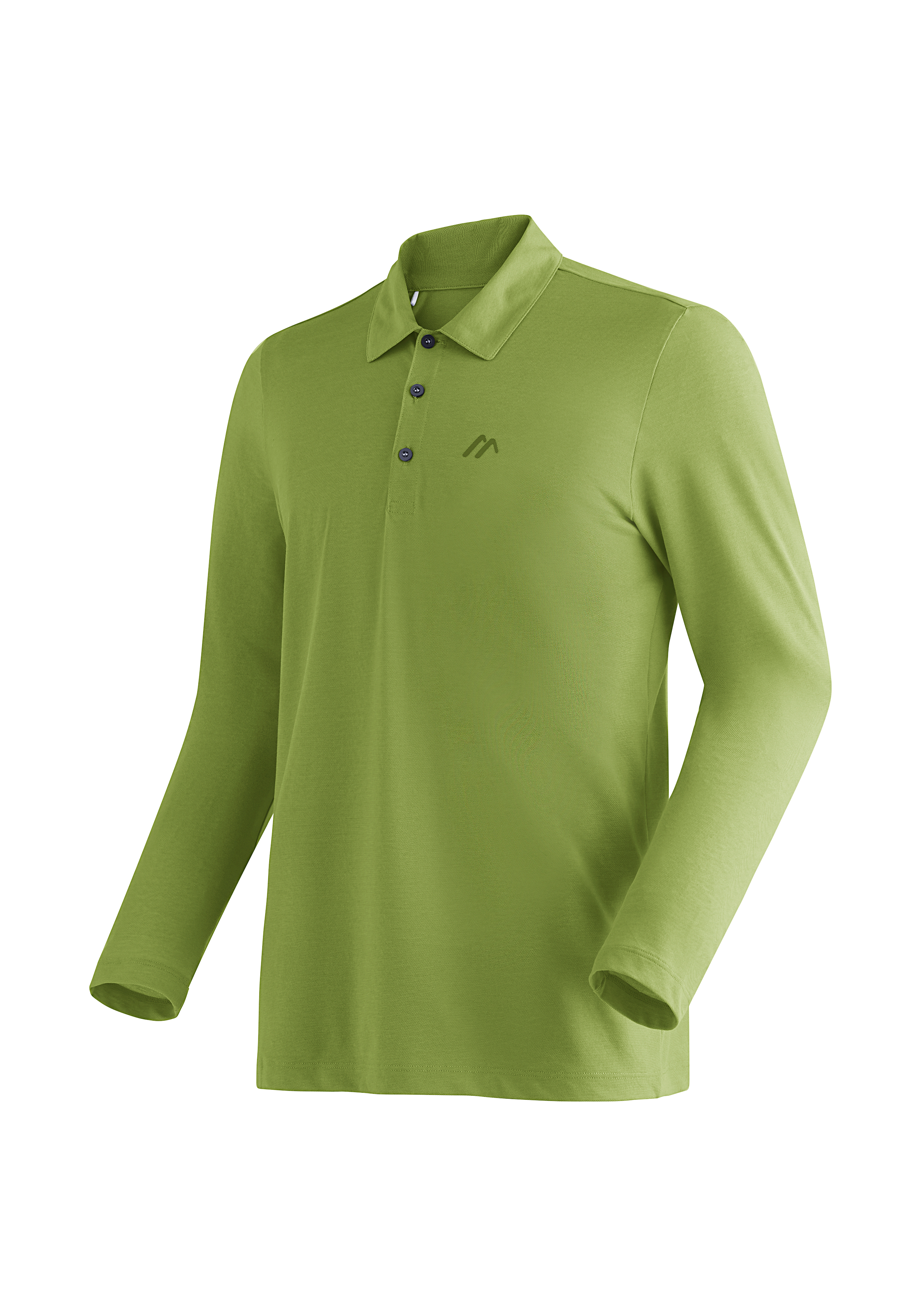 Long Pique Polo M Bekleidung, Langarm, Ärmel, Hemd, Mantel, Polohemd, Langarm, Grünton, Knopfleiste, Logo