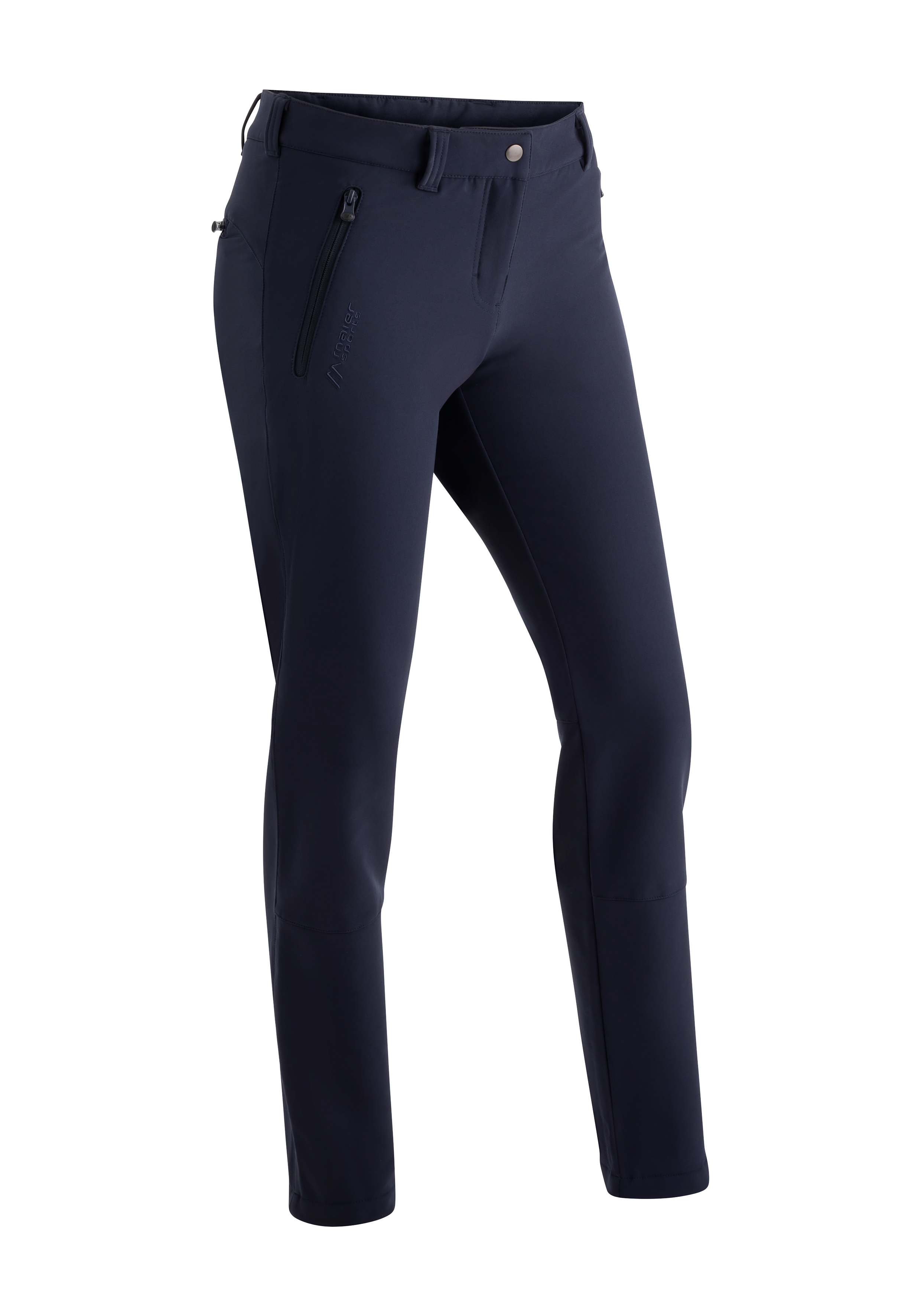 Helga slim Hose, Outdoorhose, Softshell, Navy, Reißverschluss-Tasche