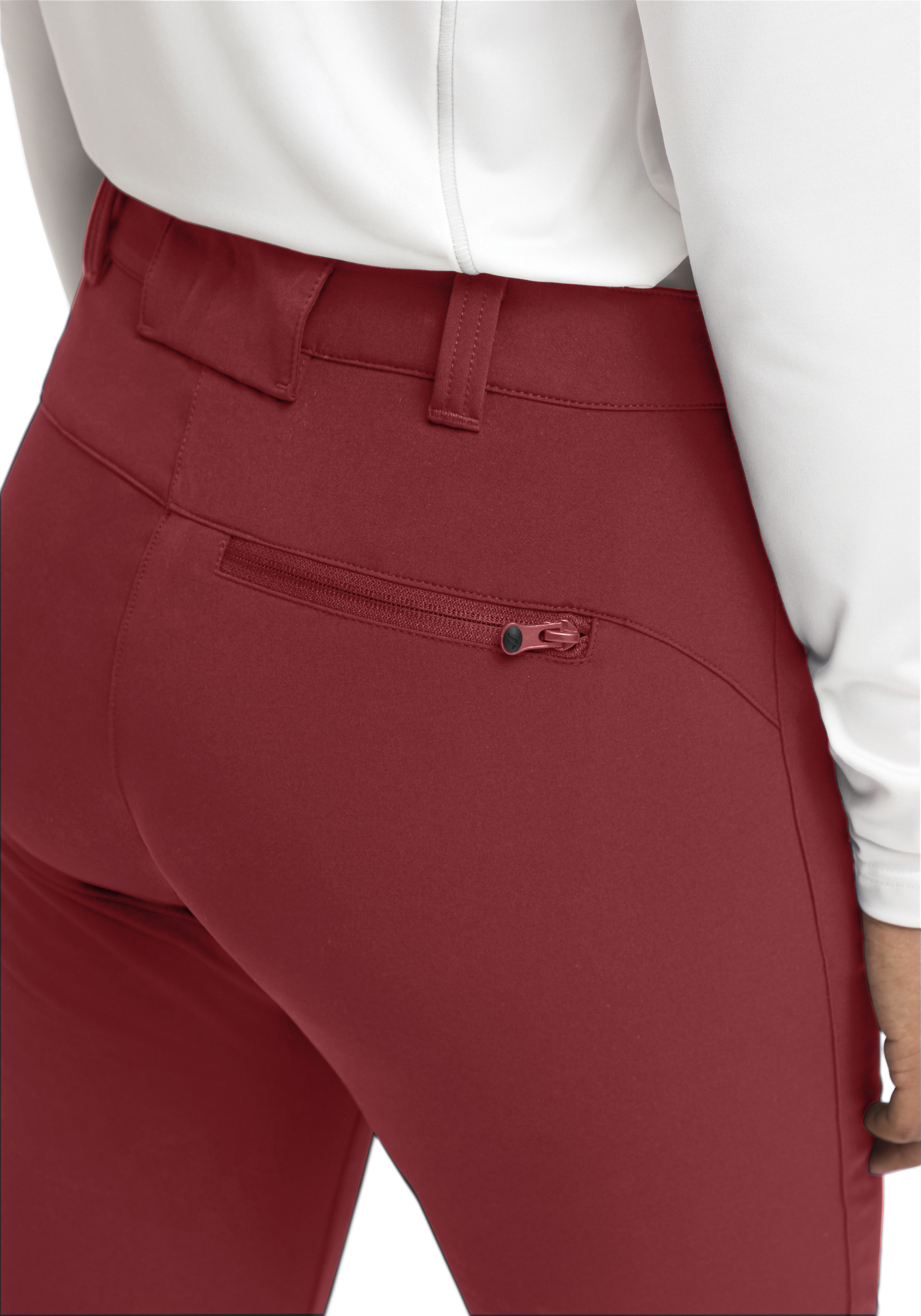 Hose, Rote Hose, Seitentasche, Reißverschluss, Bündchenlos?