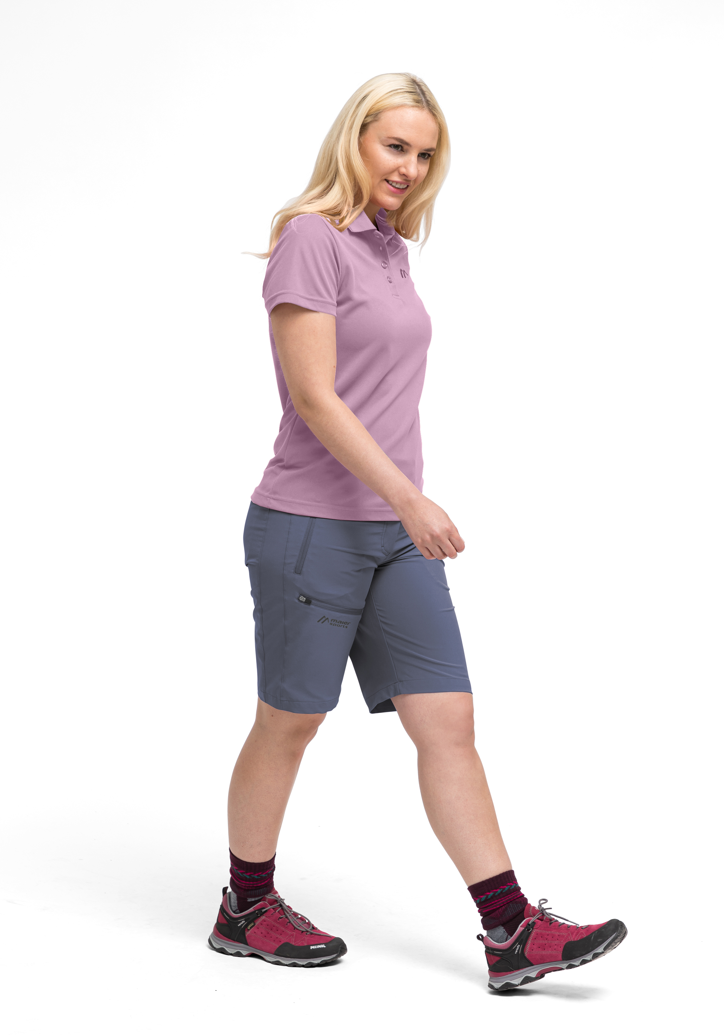Polo-Shirt, Kurzarm, Lilac, Sporthose, Outdoor, polo, T-Shirt, Shorts, Kleidung, Outdoor