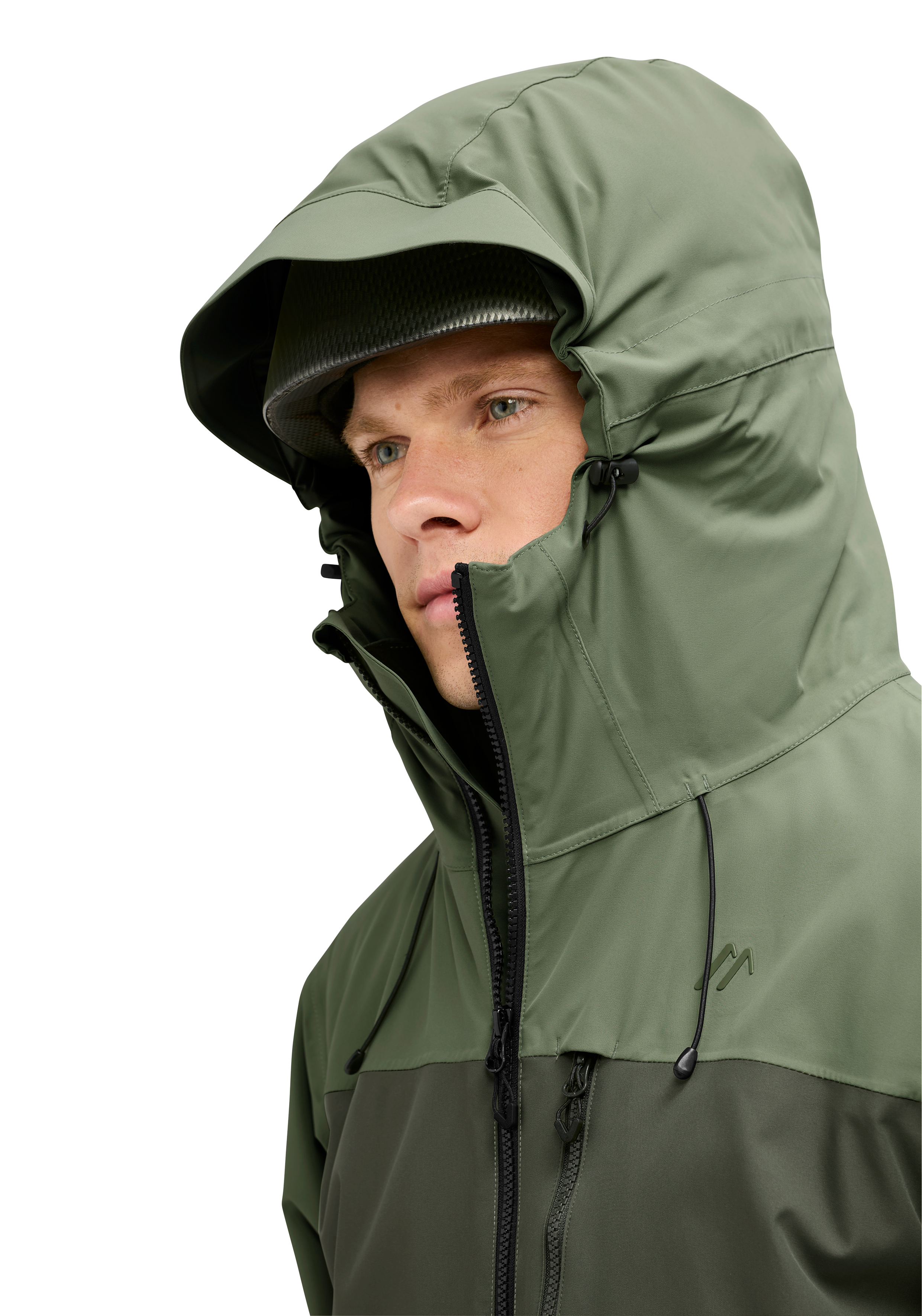 Pleso Hooded jacket, Grüne Farbe, Reißverschluss vorne, Outdoor-Bekleidung, Kapuze Schnurzug