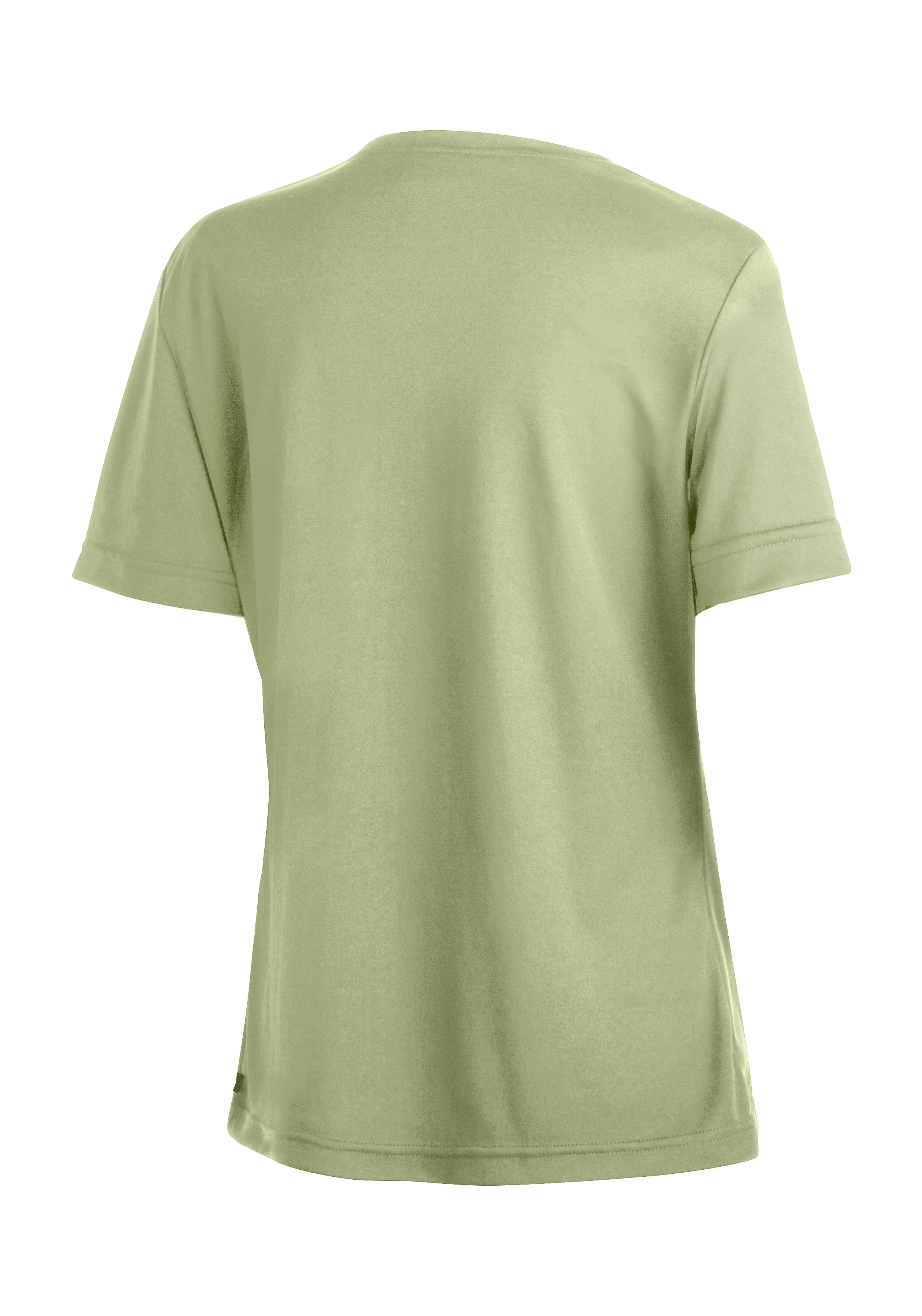 T-Shirt, Kurzarm, Uni-Farbe, Rundhalsausschnitt, Baumwolle, T-Shirt, Kurzarm, Uni-Farbe, Rückseite, Olivgrün