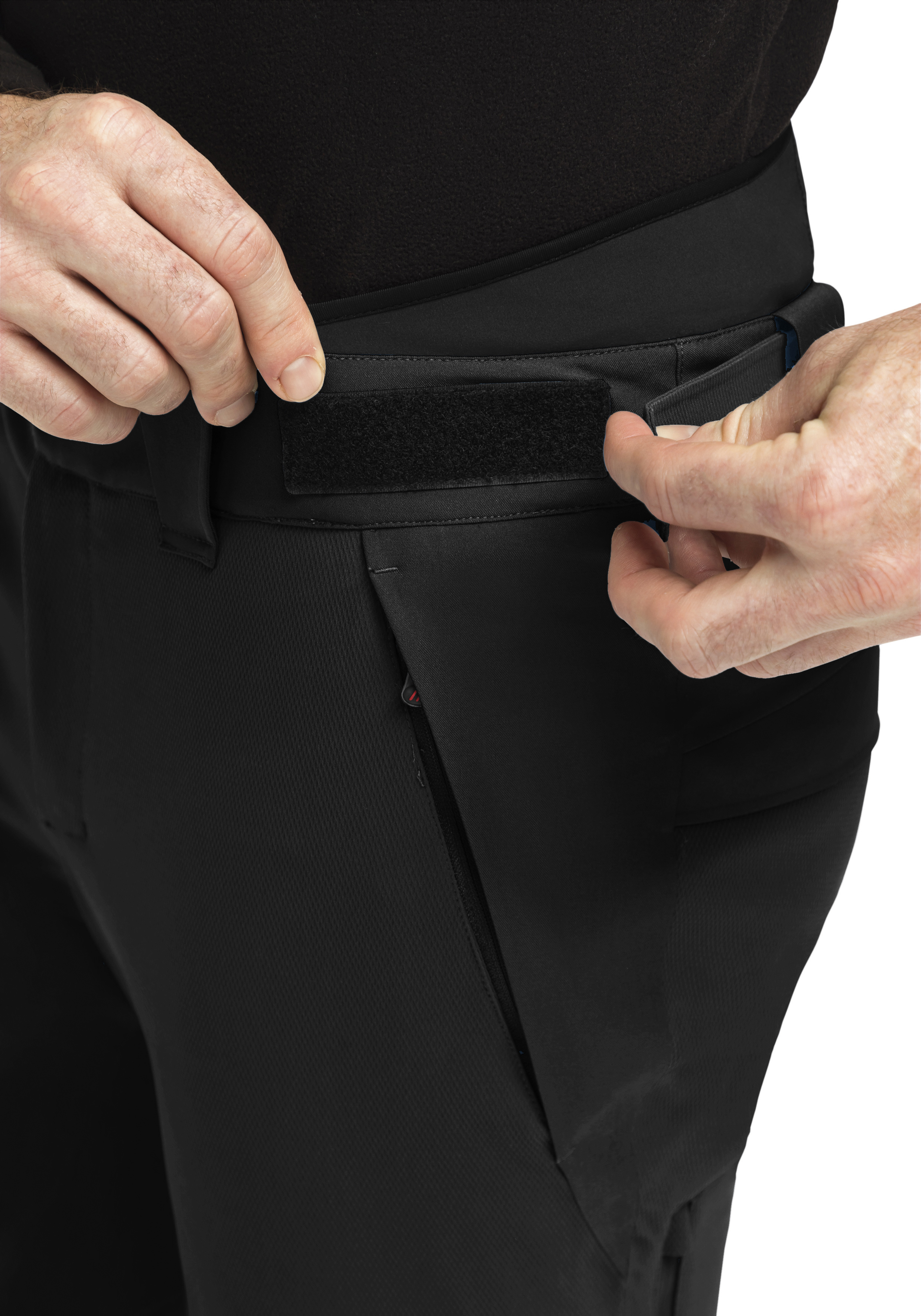 Gürtelverschluss, Schichtgurt, Klettverschluss, Hose, Schwarz
