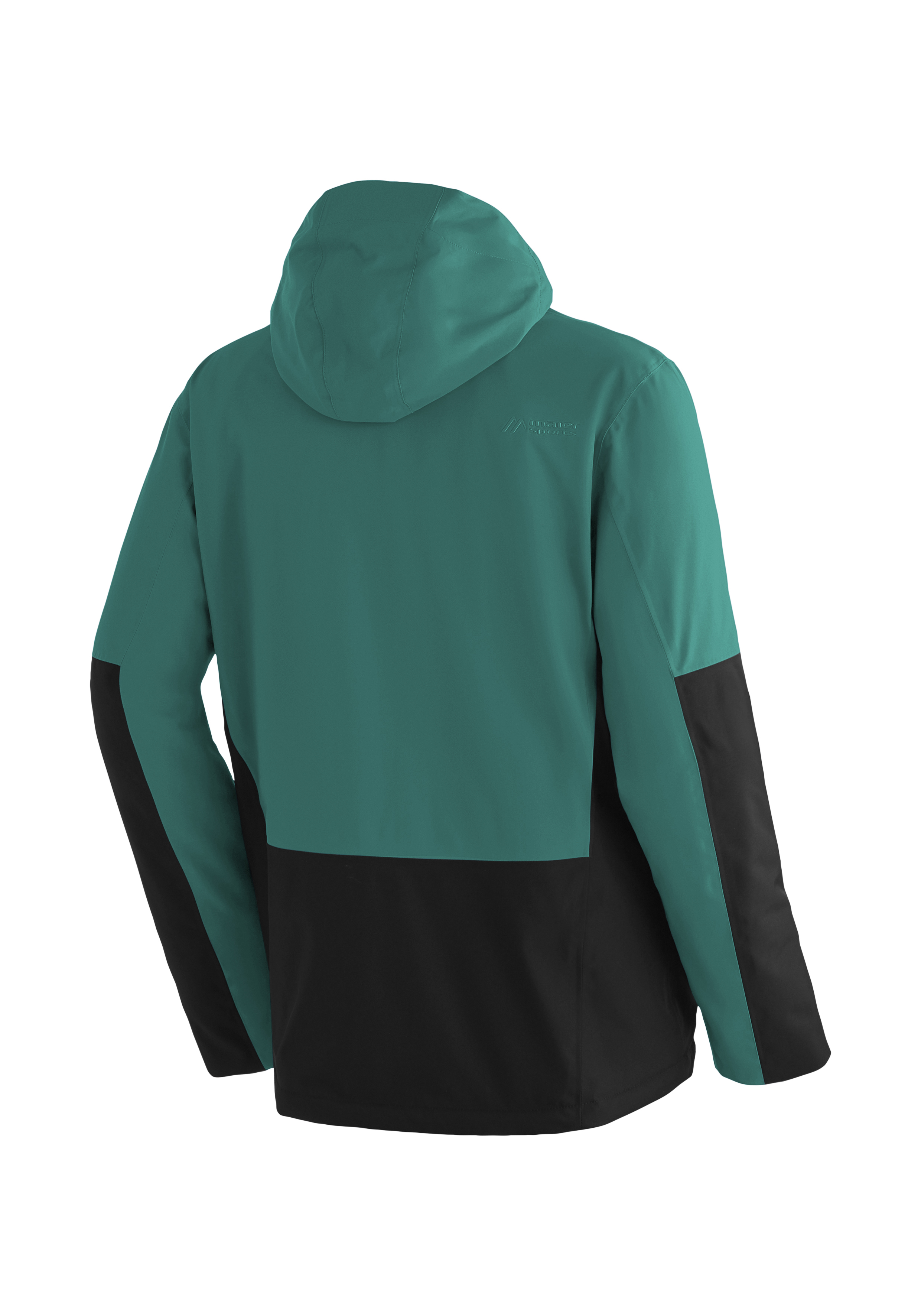 Hoodie, Jacket, Windbreaker, Colorblock, Teal Black
