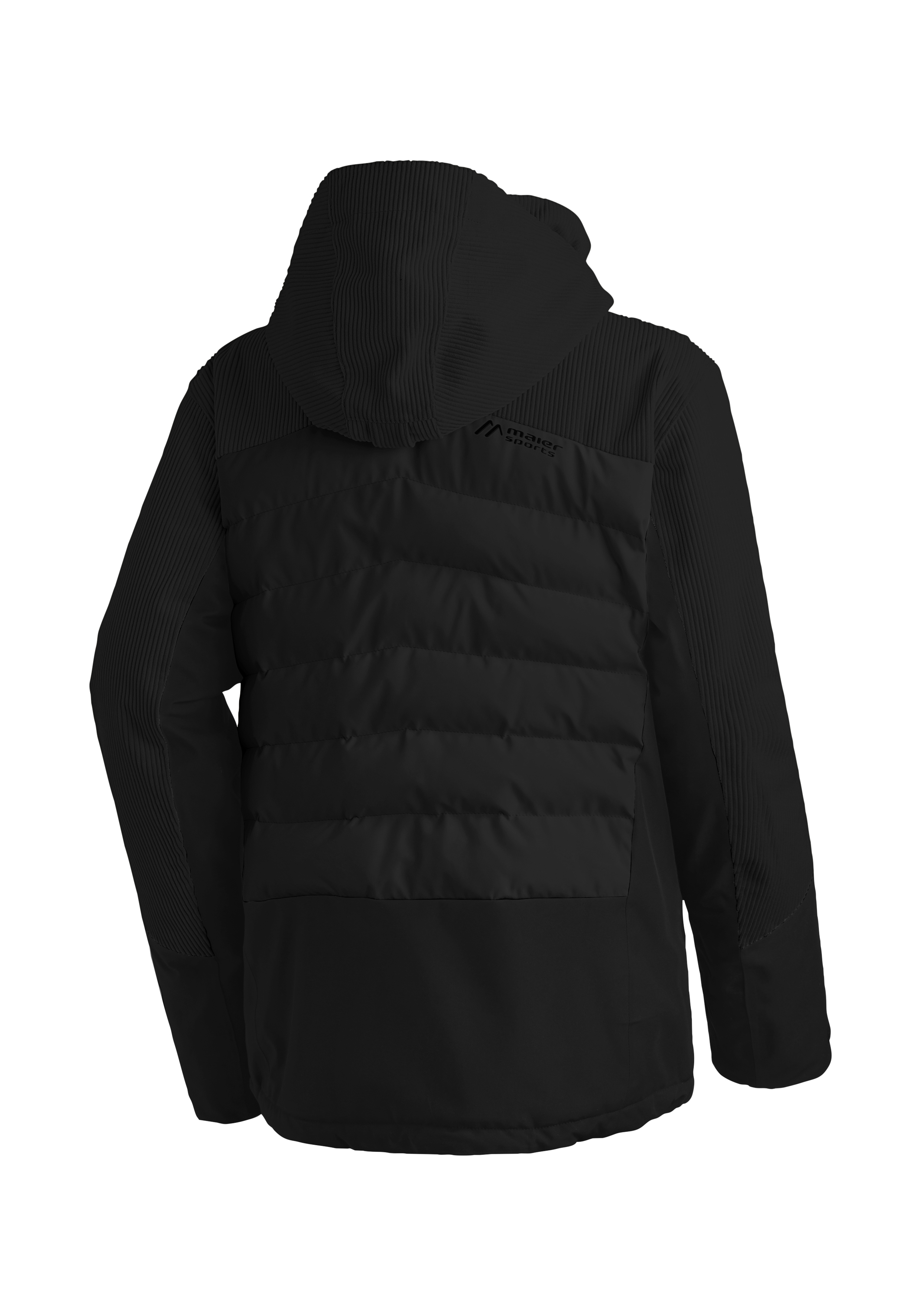 jacke, Daunenjacke, Puffer, Kapuze, schwarz